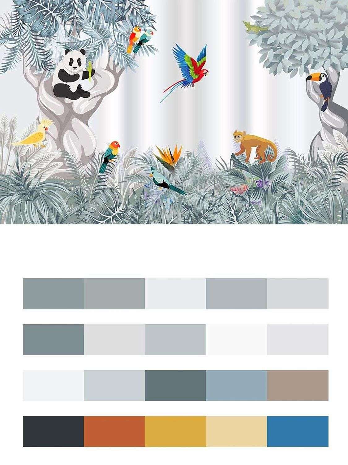 Яркие тропики в детскую  12-1555