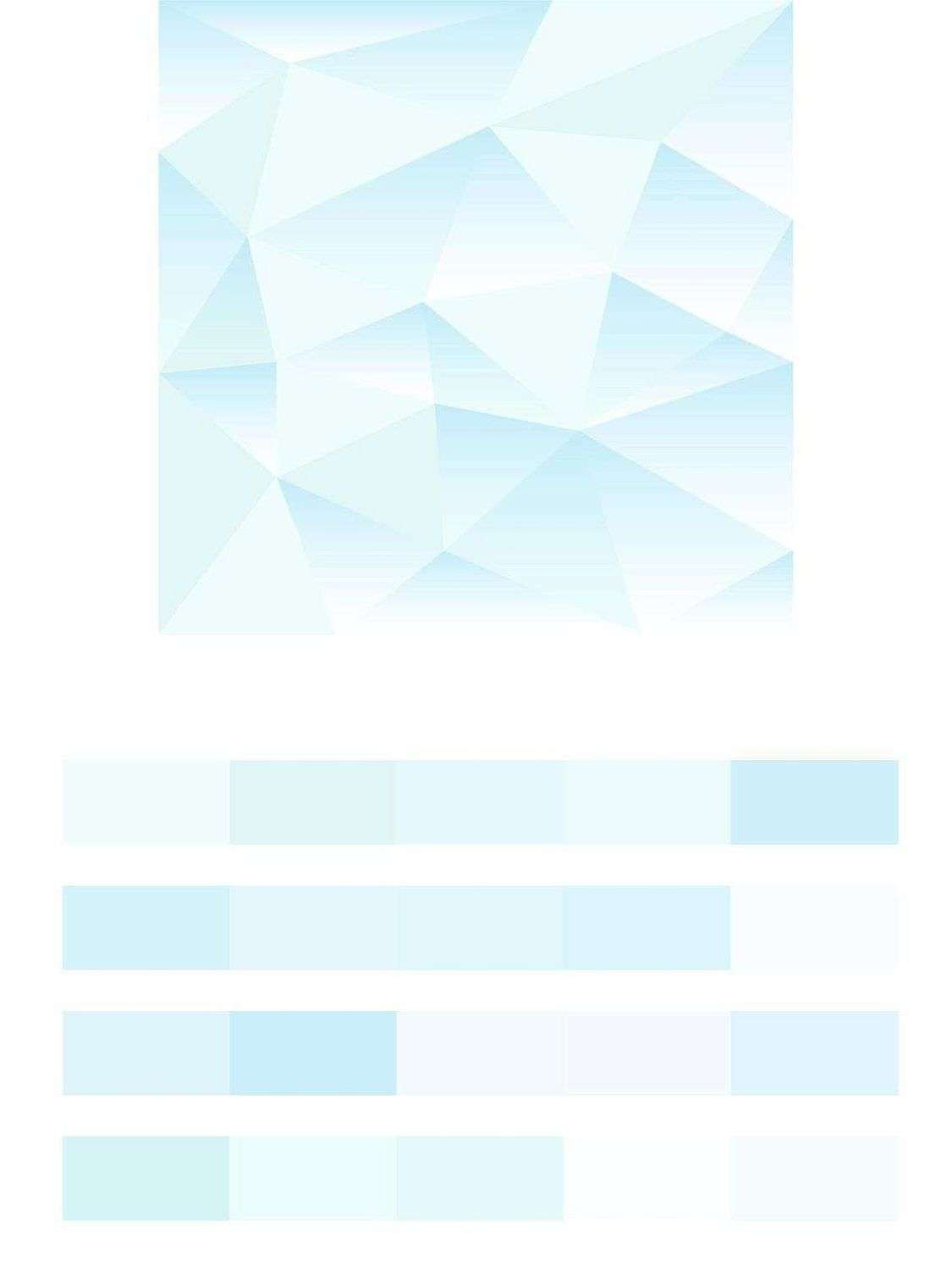 Голубая геометричекая стена  9-1507