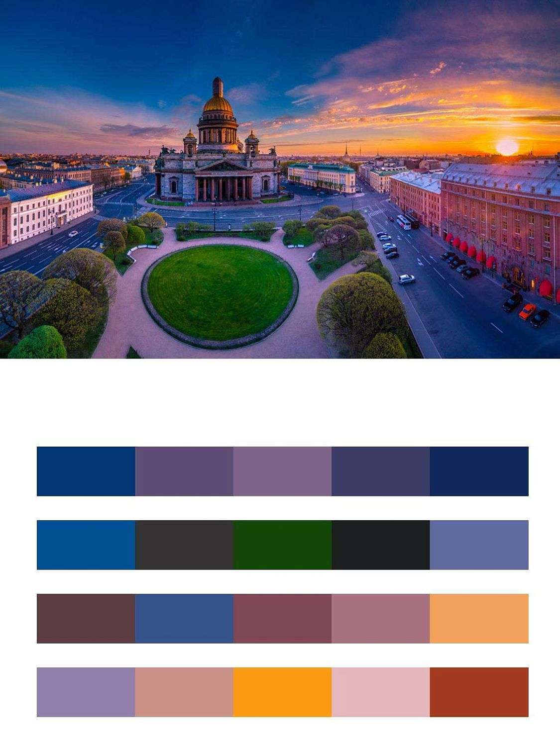 Вид сверху на Исаакиевский собор  9-671