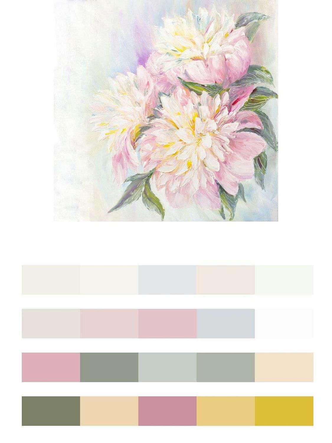 Пионы рисунок  9-106