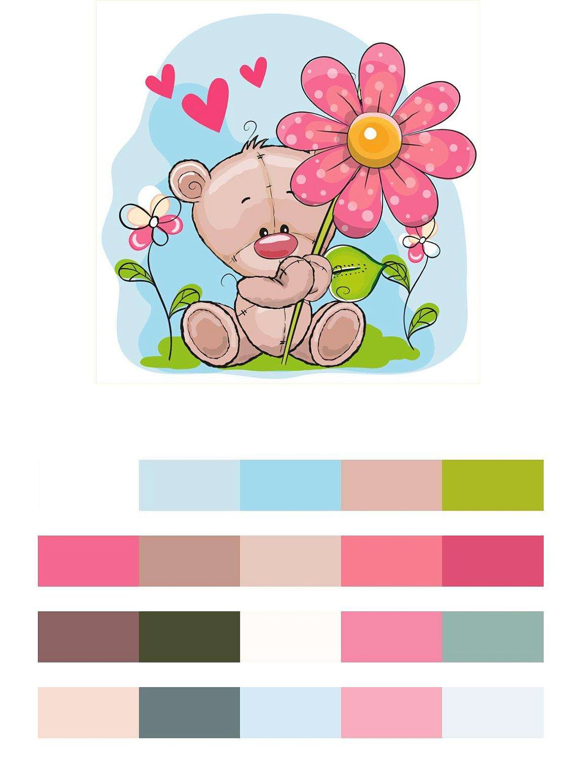 Мишка и цветок  9-225