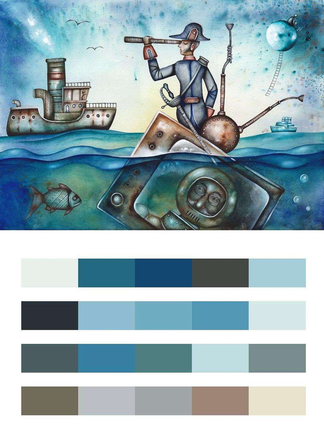 Моряк в море  9-253