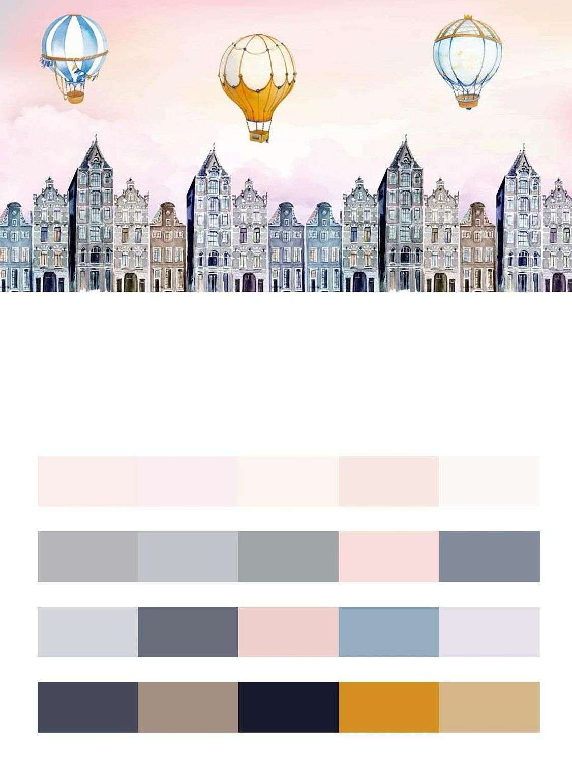 Воздушные шарики над городом  14-258