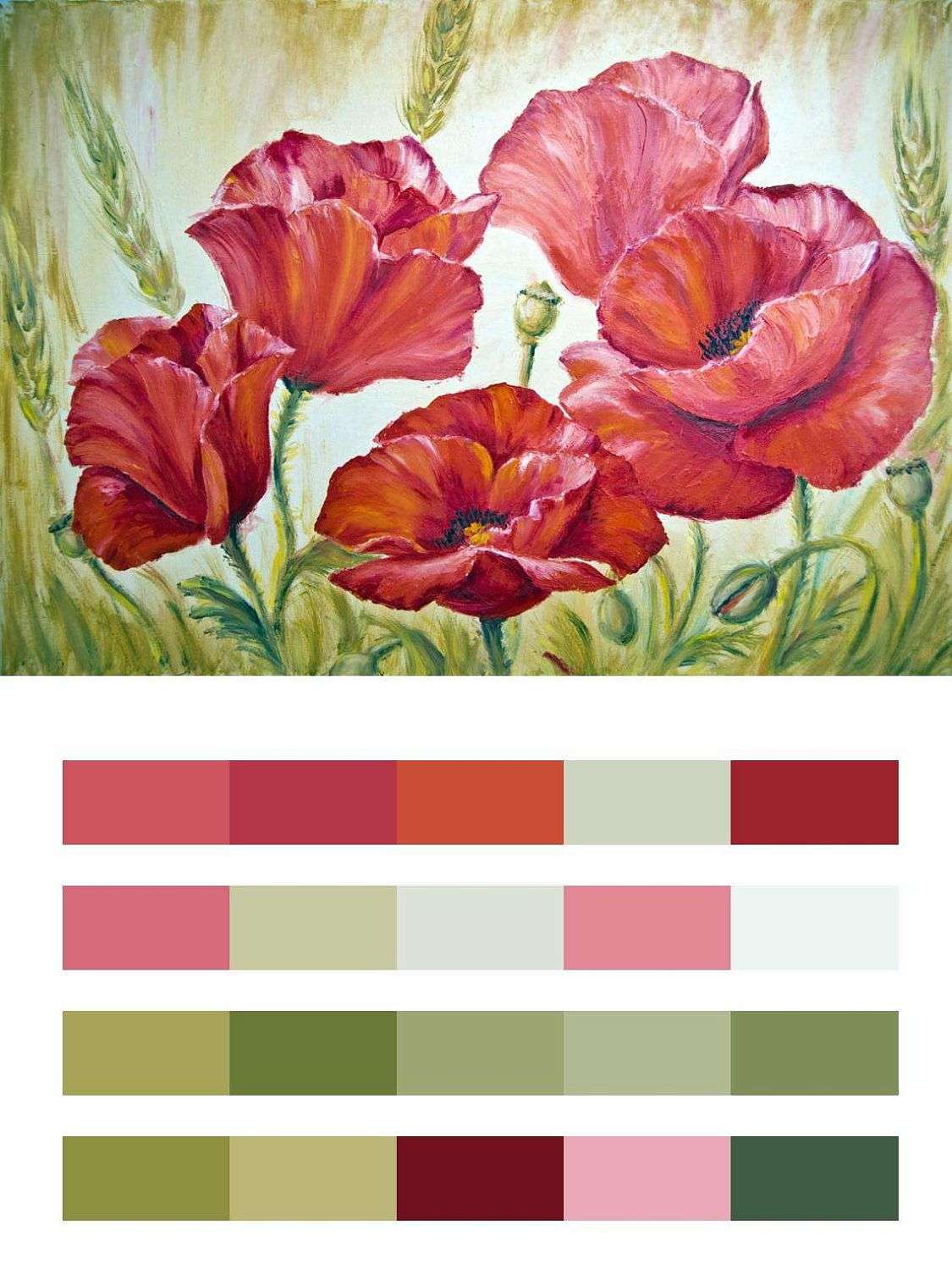 Красный мак в поле  9-120