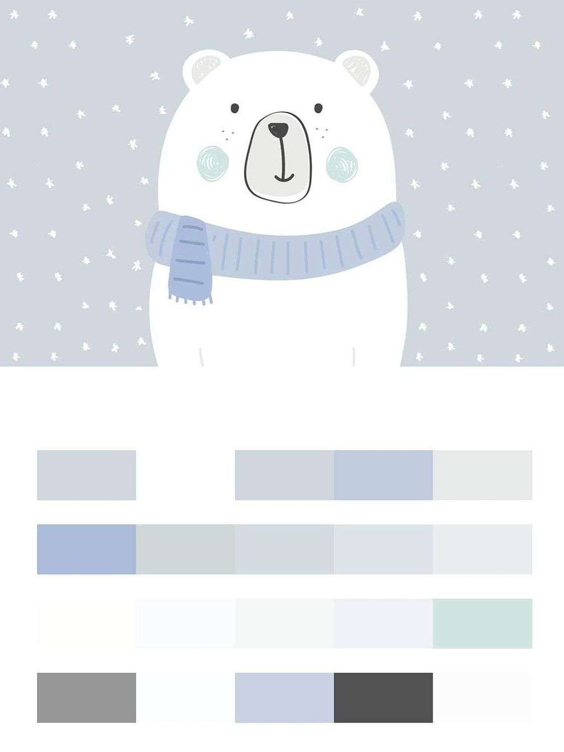 Медведь и снежинки  12-891