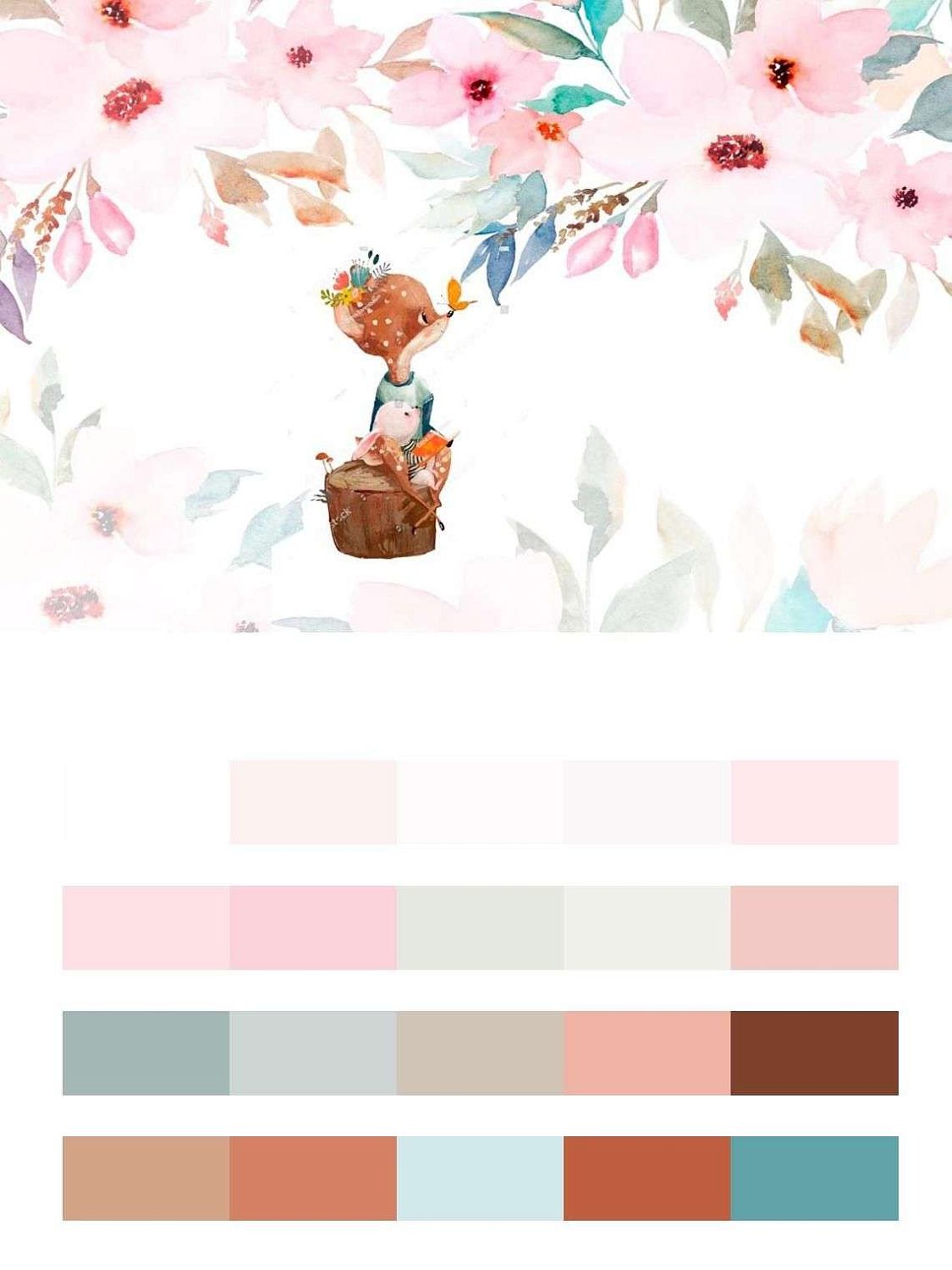 Олененок и бабочка  14-016