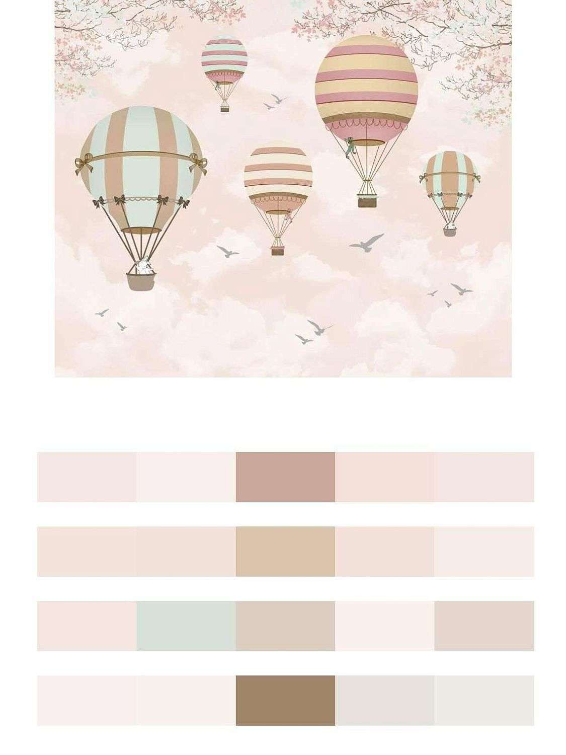 Воздушные шары на бежевом фоне  14-159