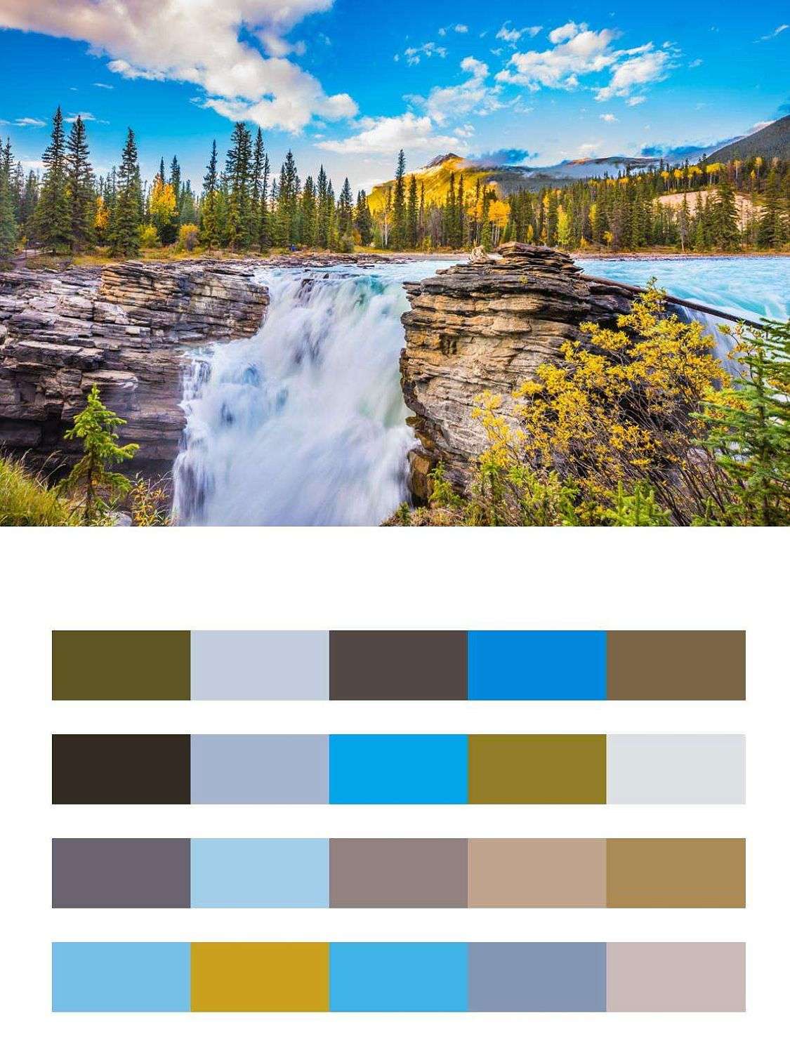 Водопад Атабаска в национальном парке Джаспер  9-902