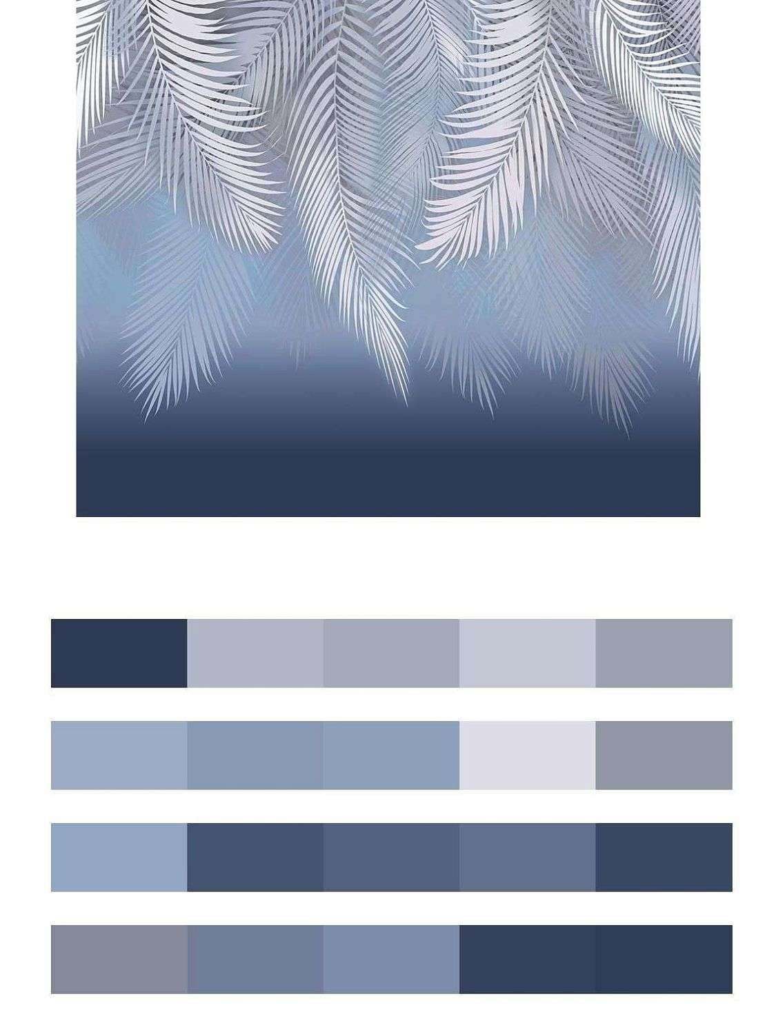 3д ботаника на голубом фоне  14-199