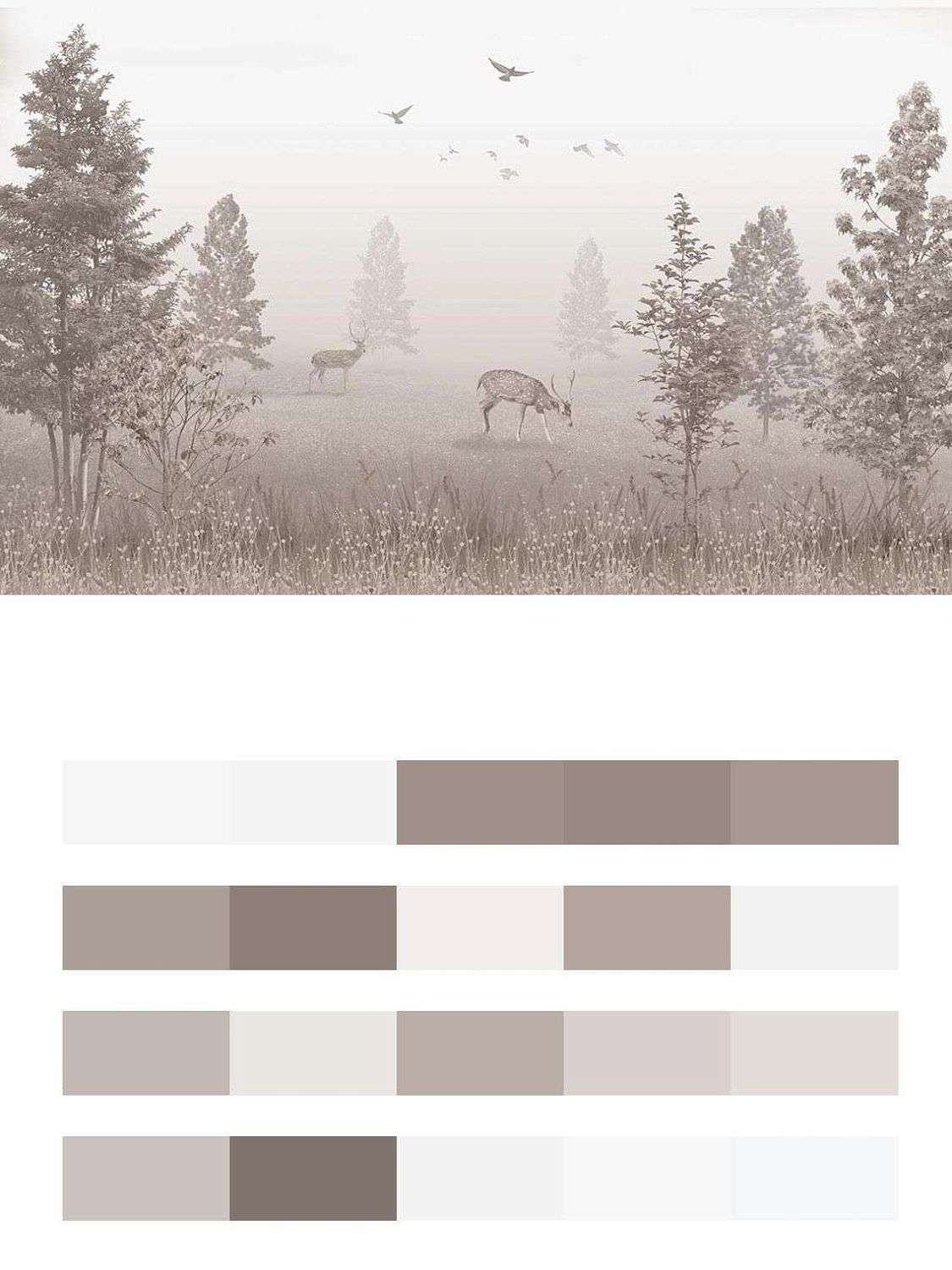 Опушка с оленями  9-1832