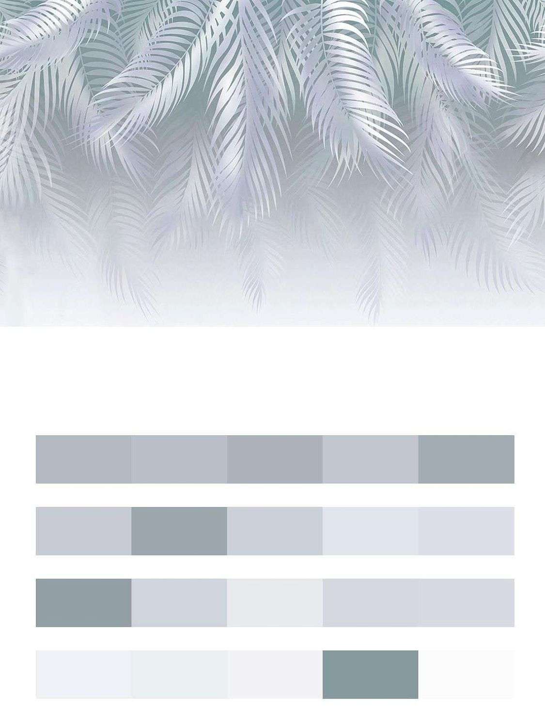 Серо-голубые перья  14-544