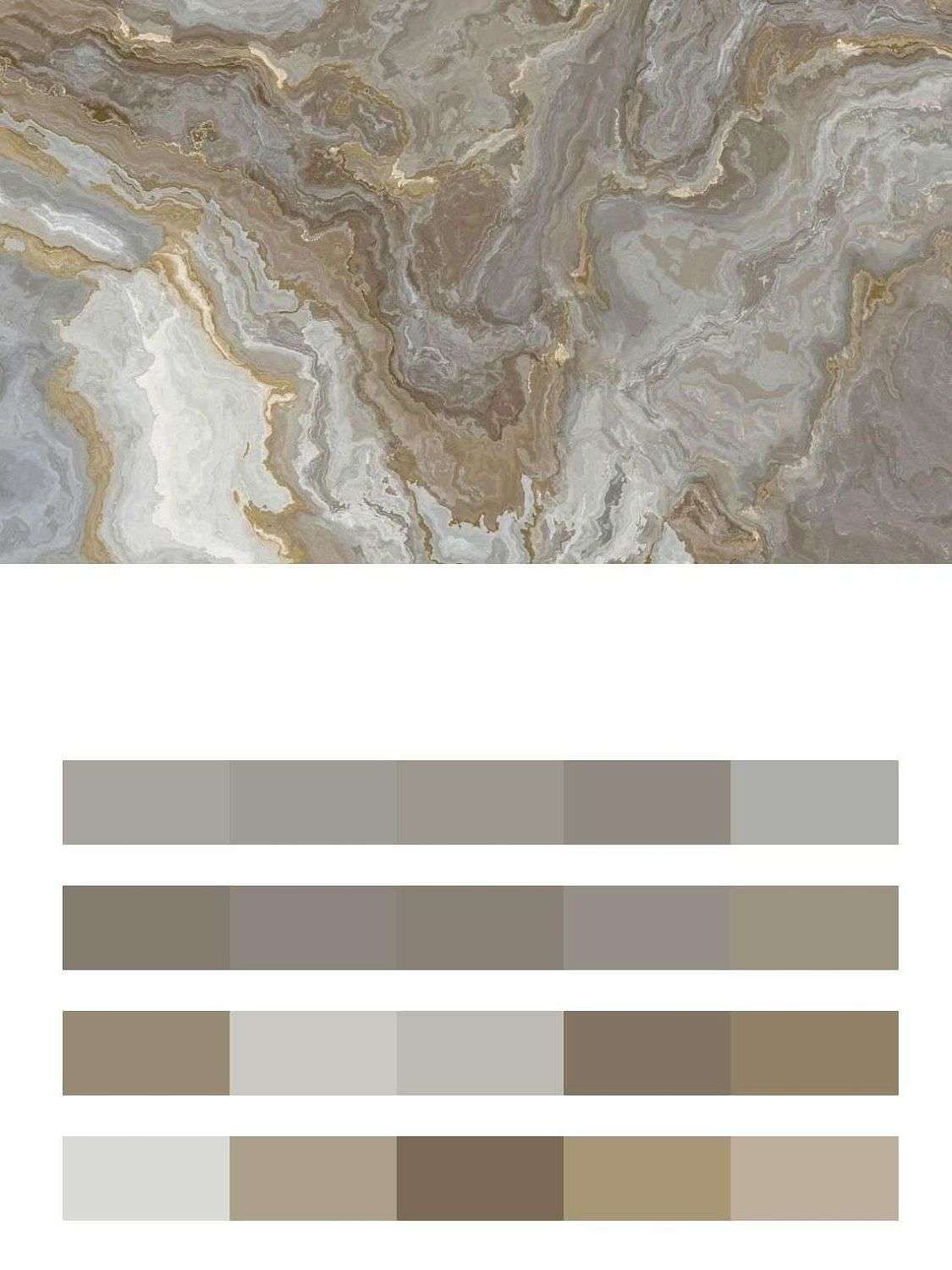 Флюид арт серый мрамор золото  9-1012