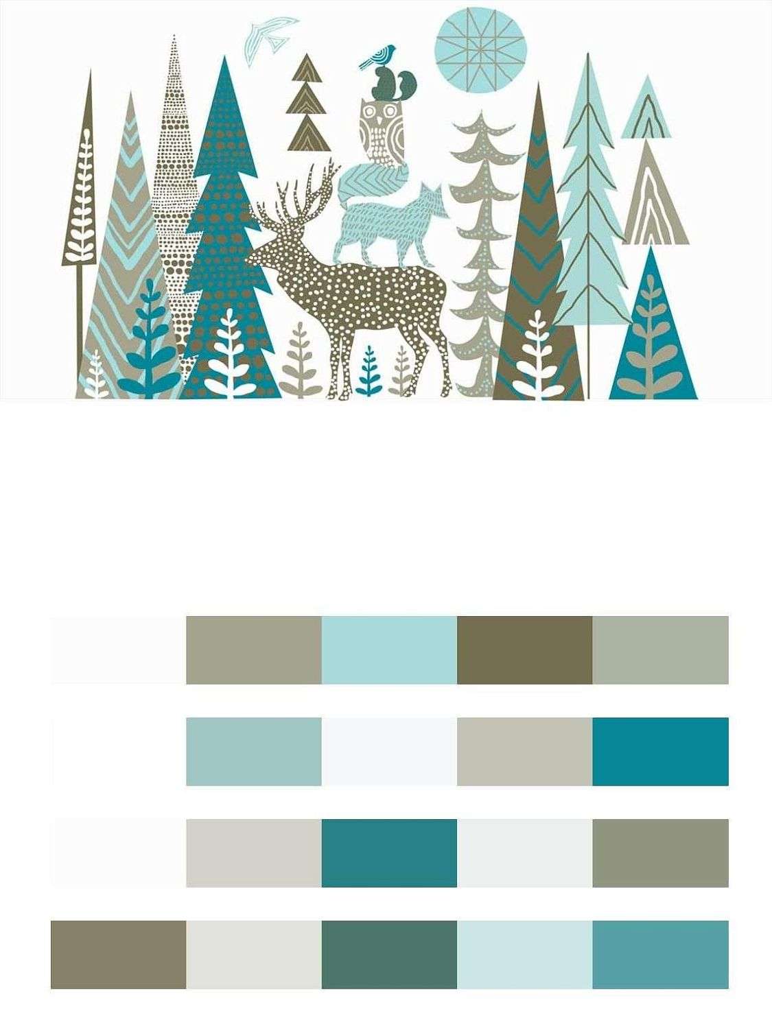 Лес в скандинавском стиле  14-252