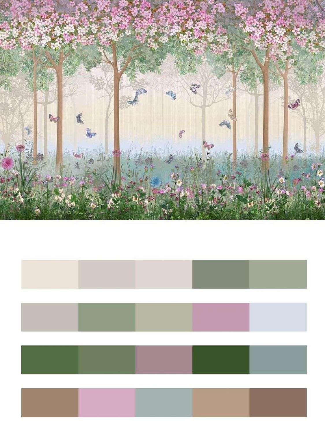 Волшебный лес с бабочками  12-1504
