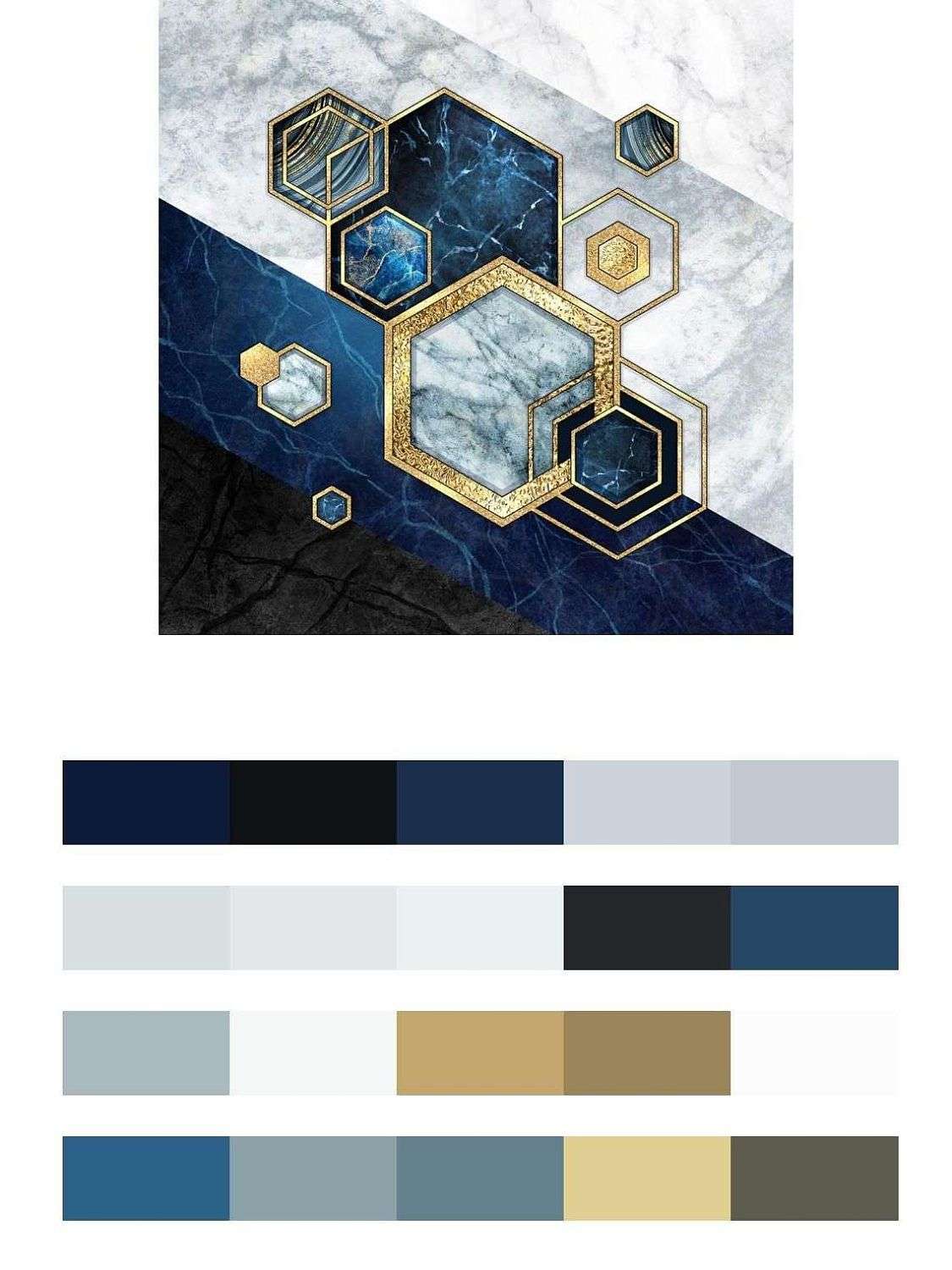 Голубой мрамор фон арт деко  9-1102