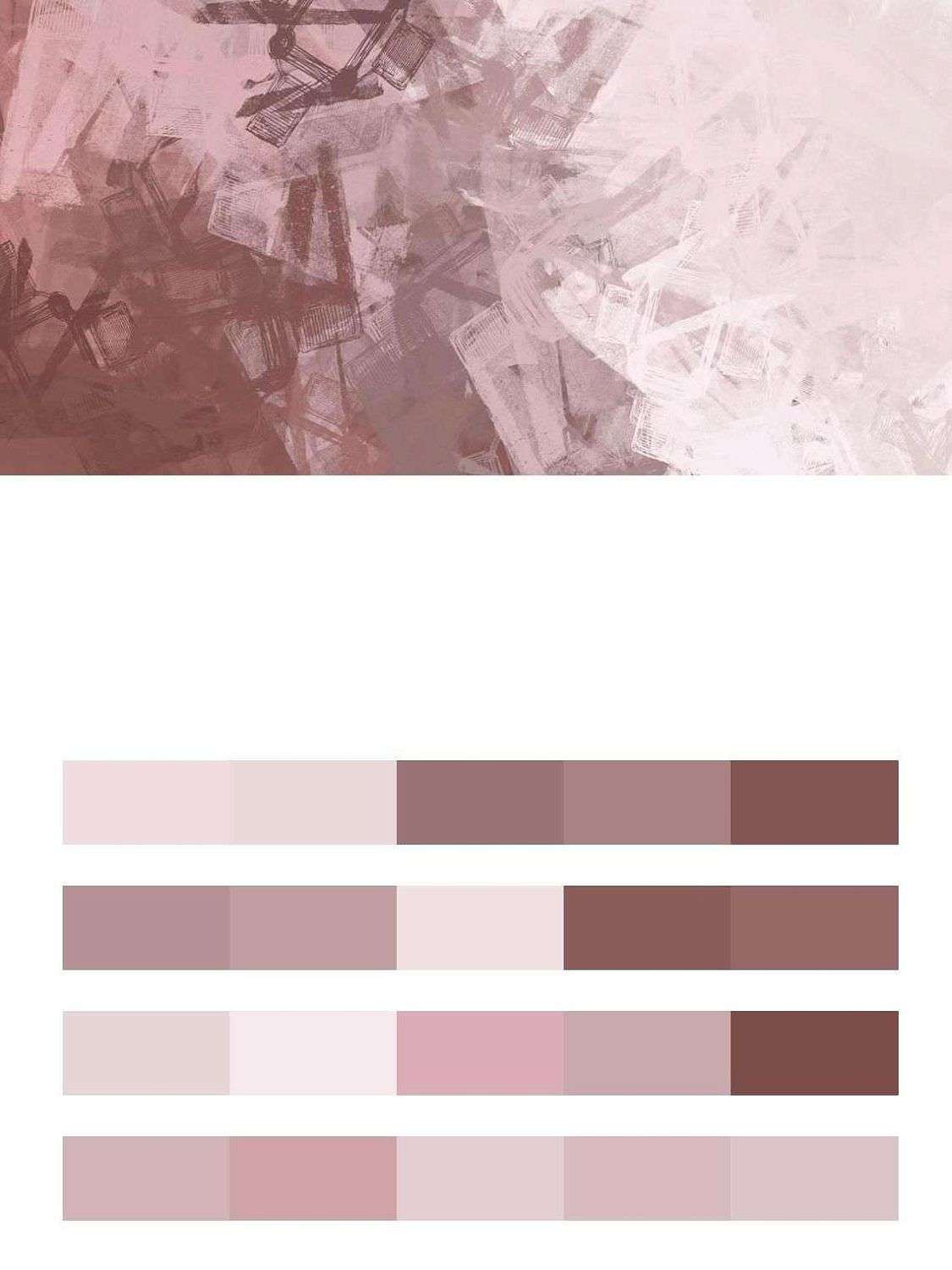 Розовая монохром абстракция  9-1337