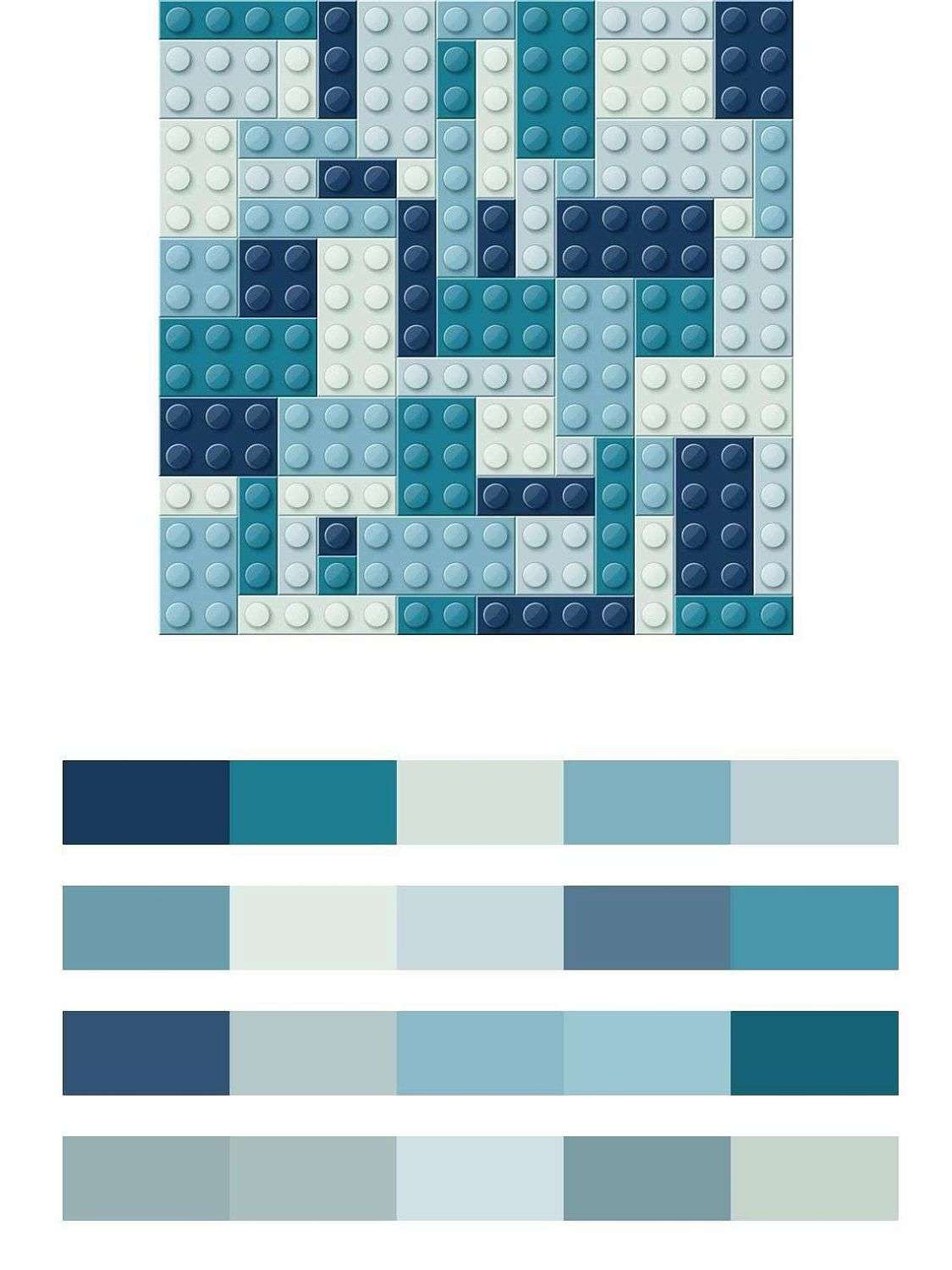 Лего в синем цвете  12-1358