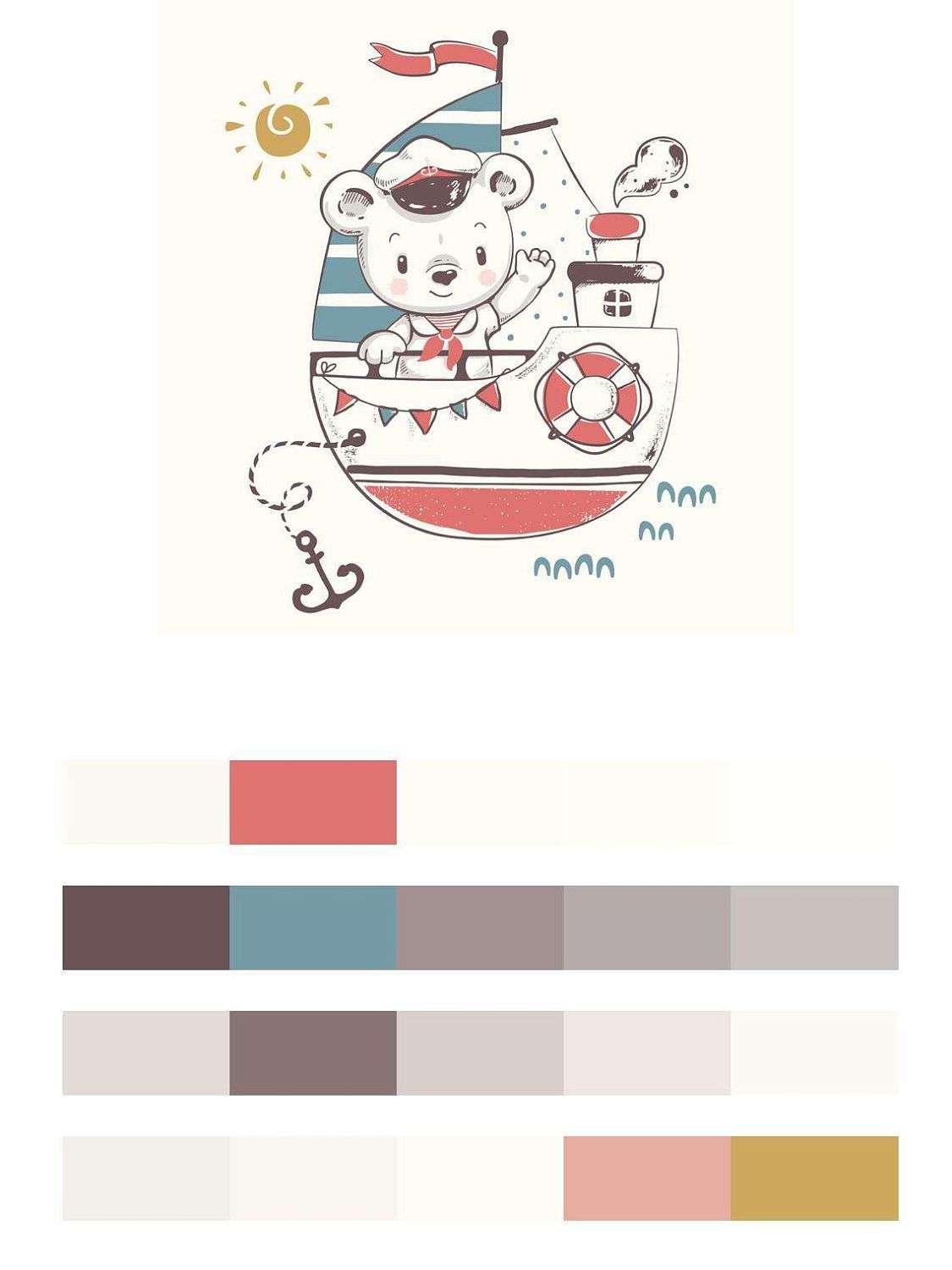 Мишка на кораблике  9-230