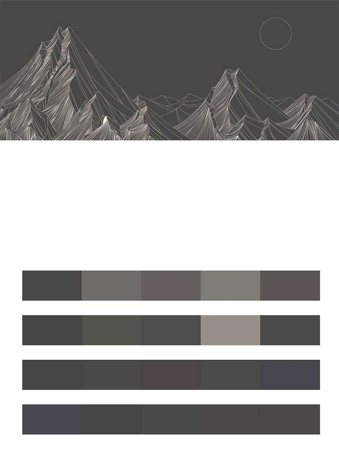 Горы на черном фоне  9-1610