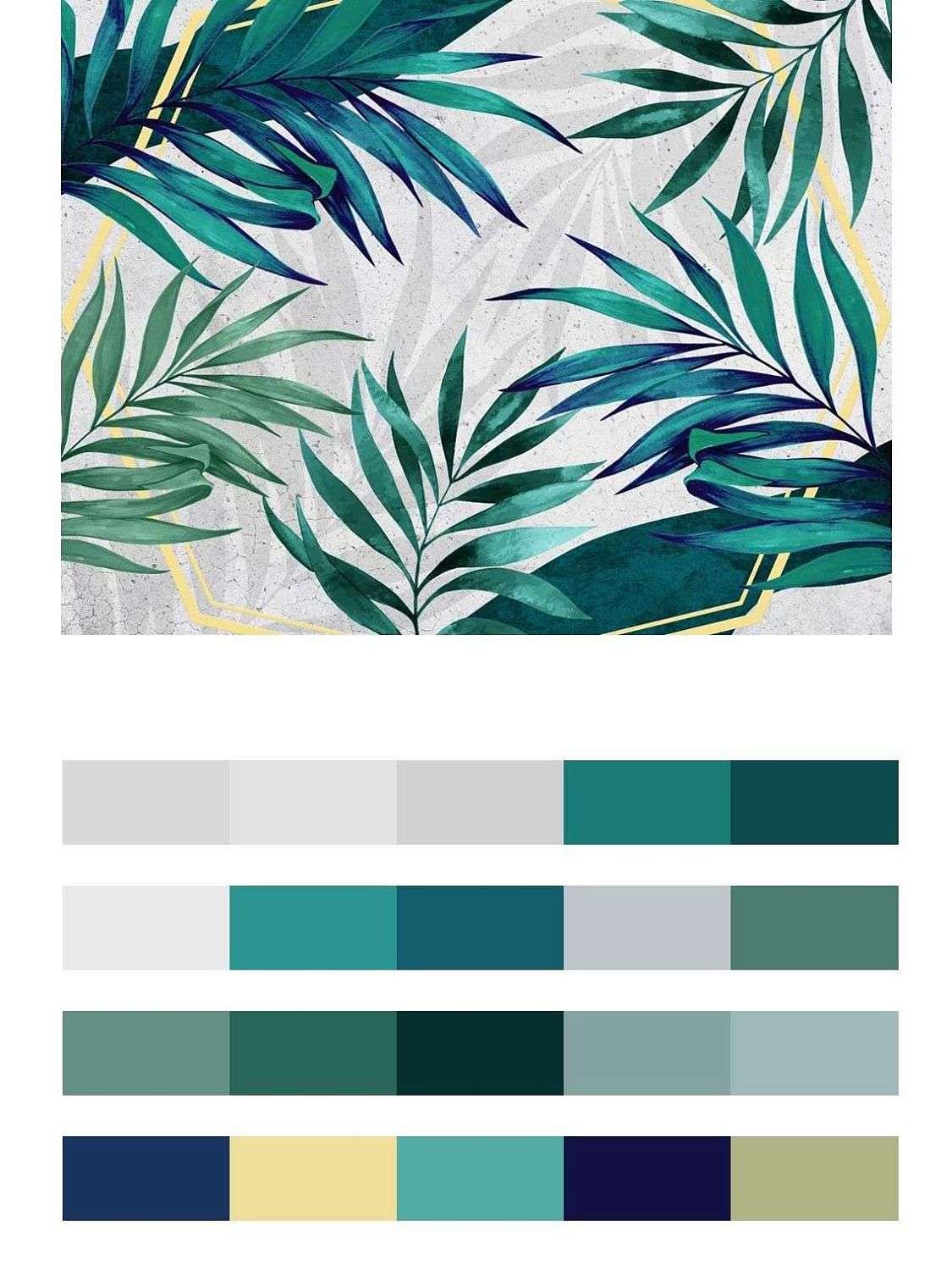 Яркие тропические листья  10-721