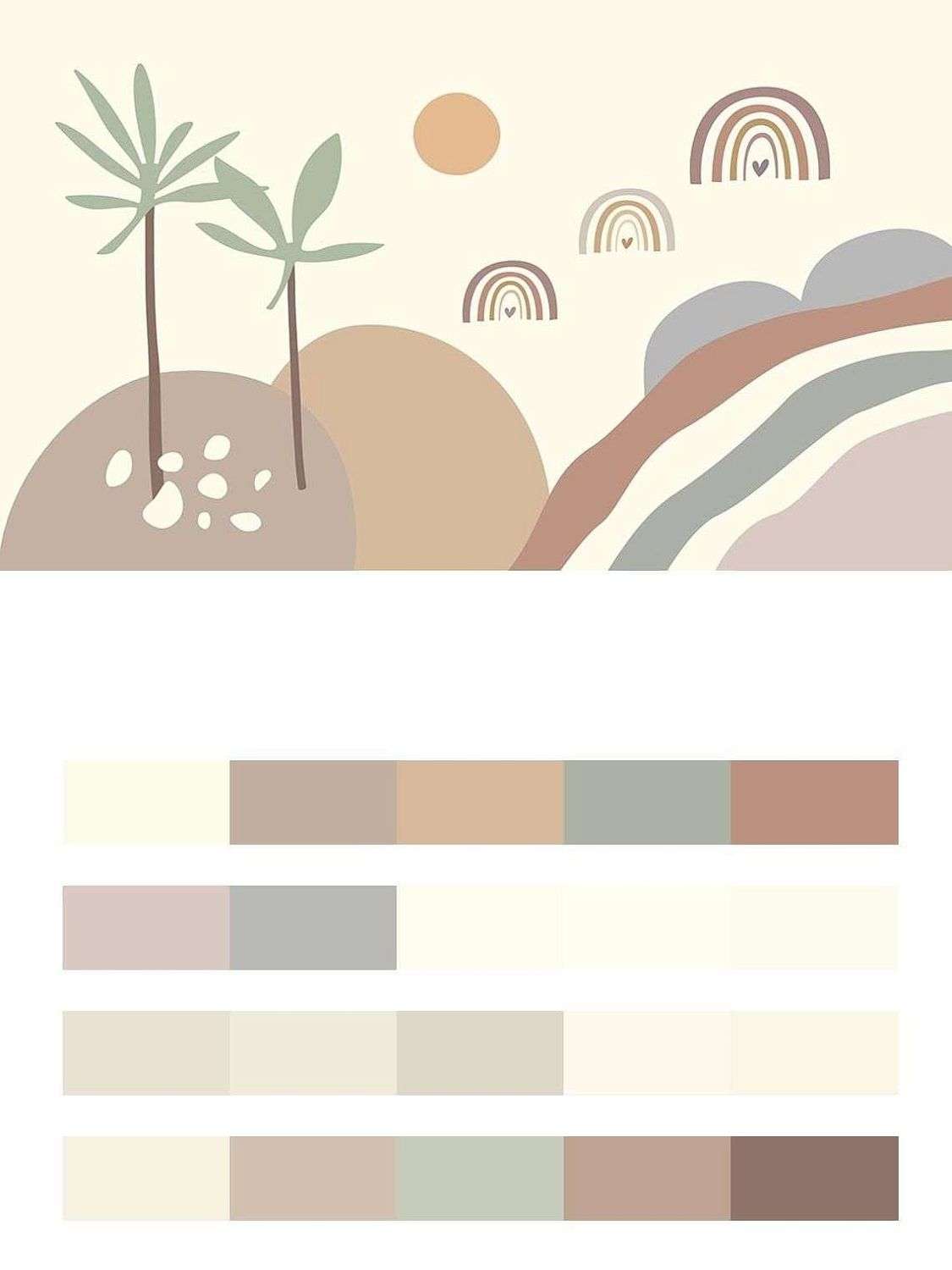 Пальмы на холмах  14-119