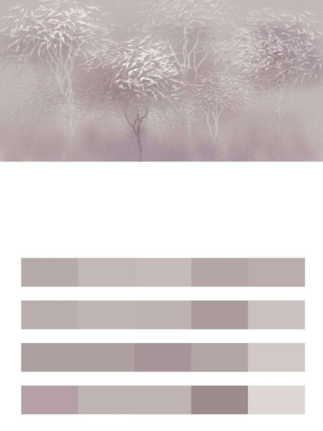 Силуэт деревьев в тумане  13-440