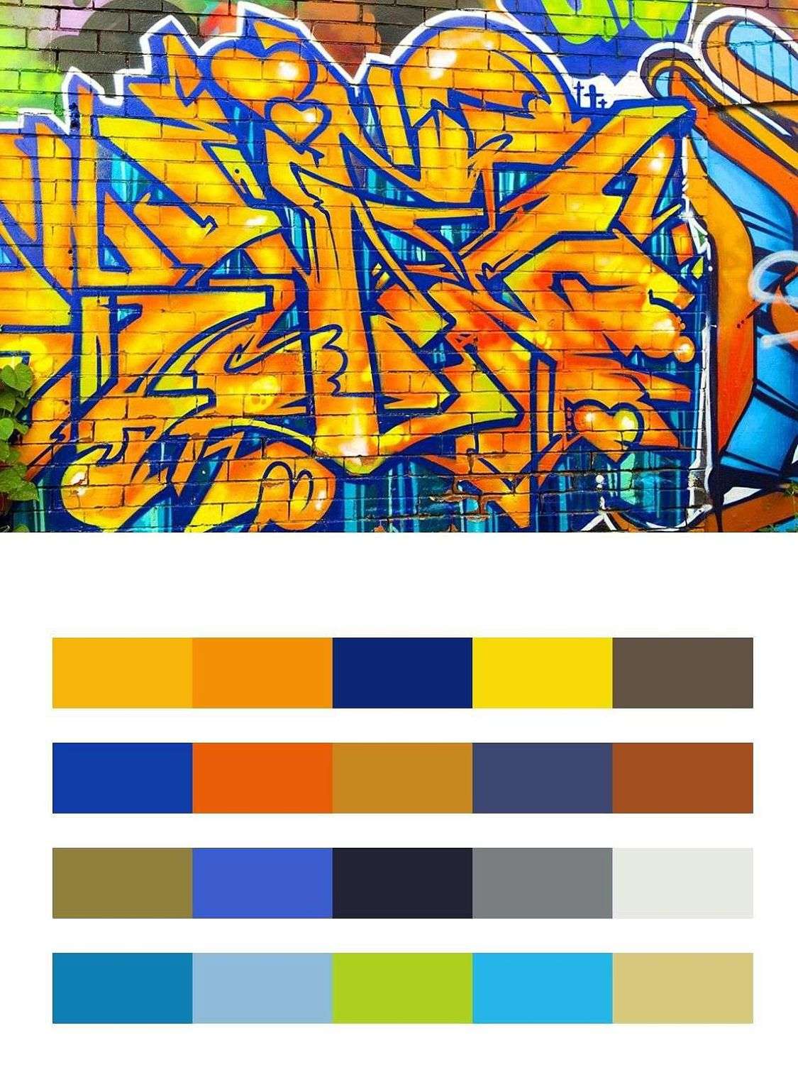 Арт граффити на стене  12-1575