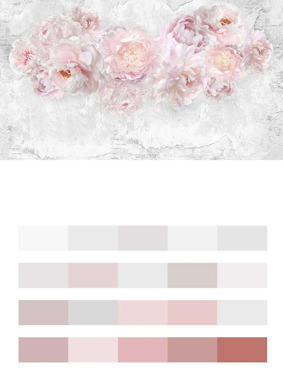 Пионы на мраморном фоне  14-369