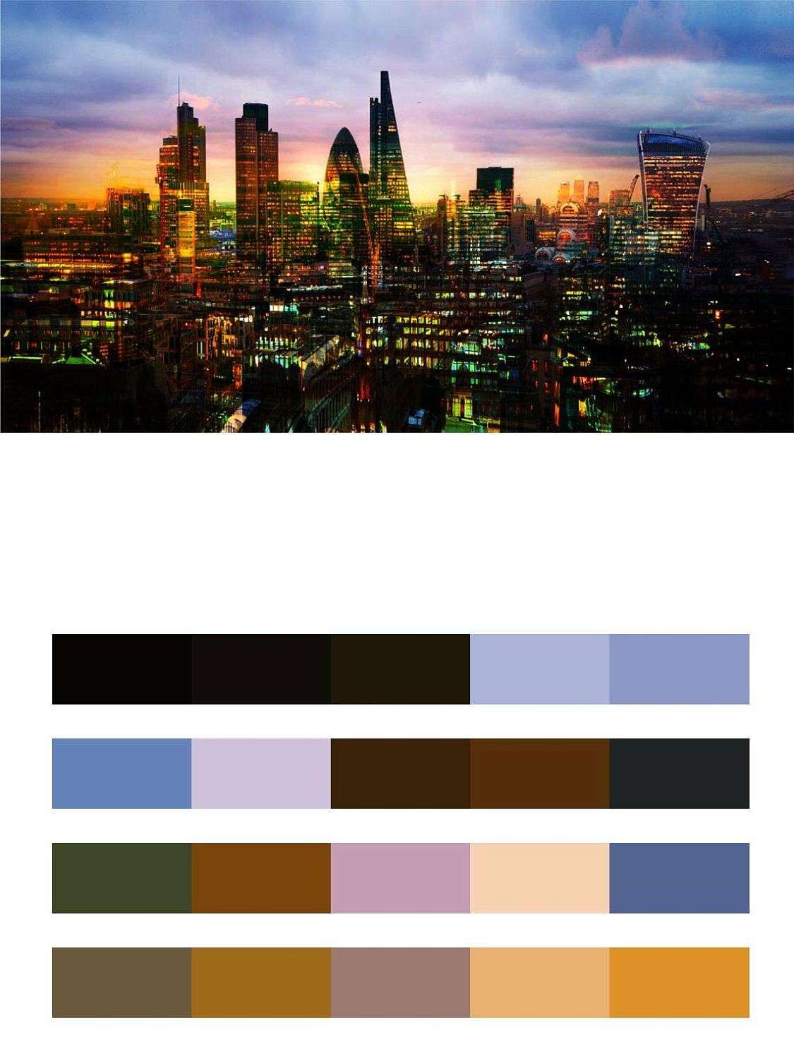 Ночной город небоскребов  9-697