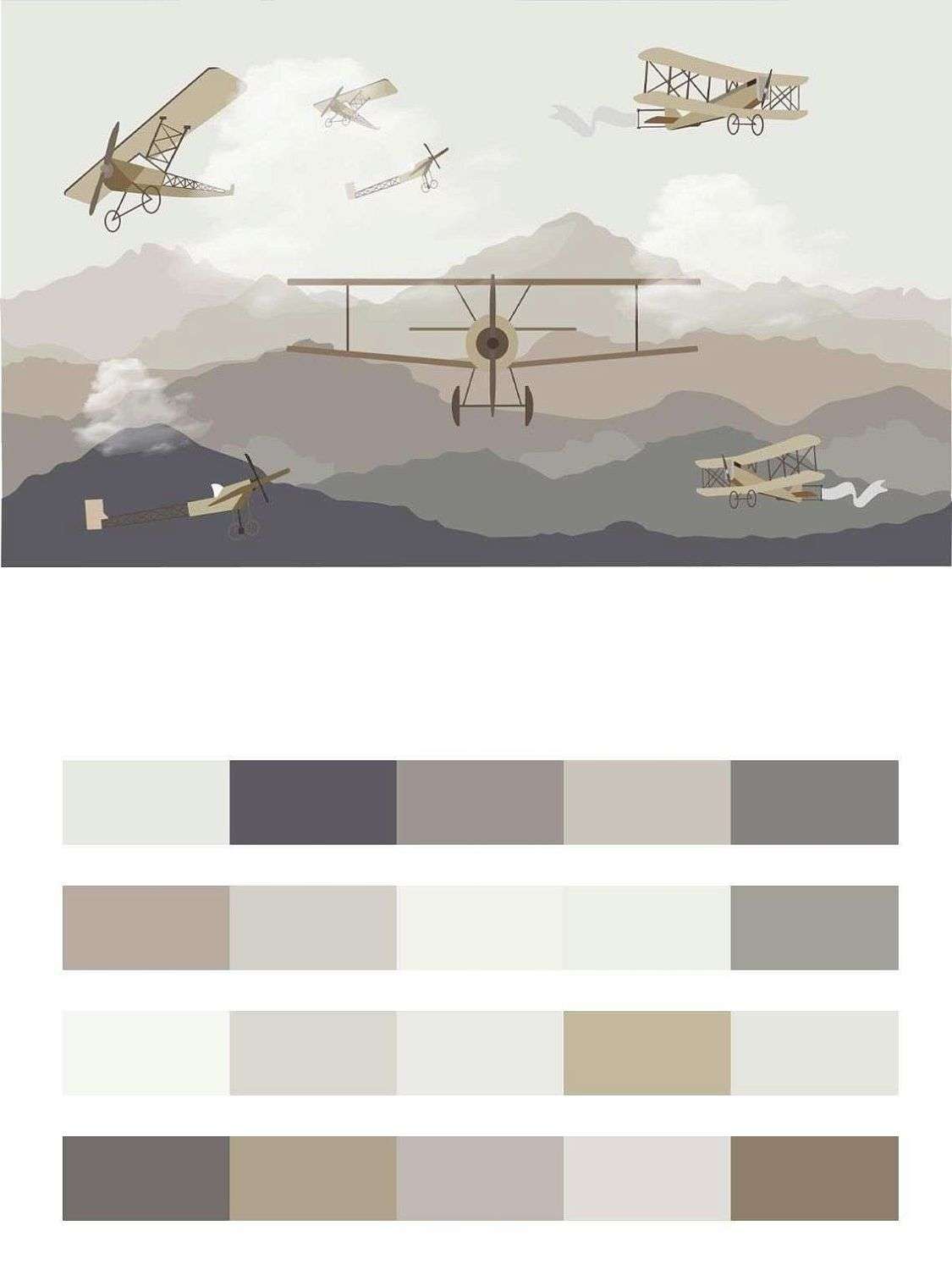 Ретро самолет в горах  12-1451