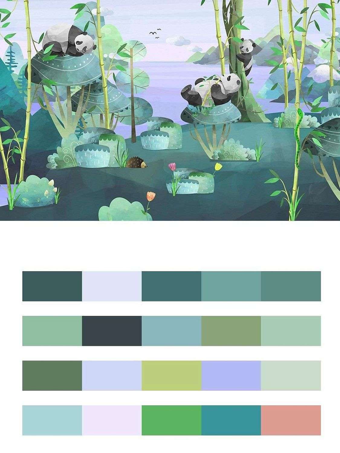 детские. Панды в лесу   12-1614