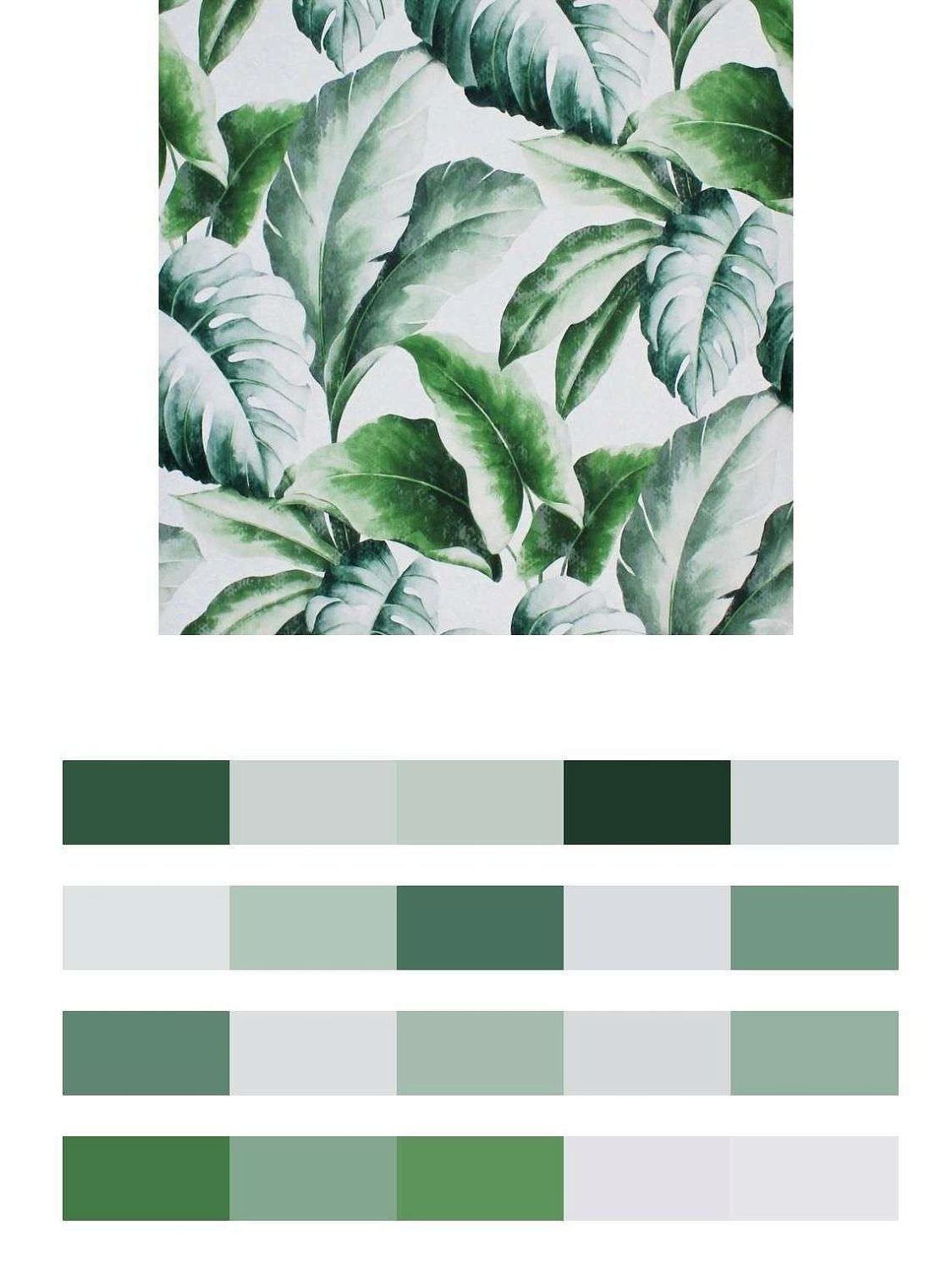 Принт с листьями  9-1279