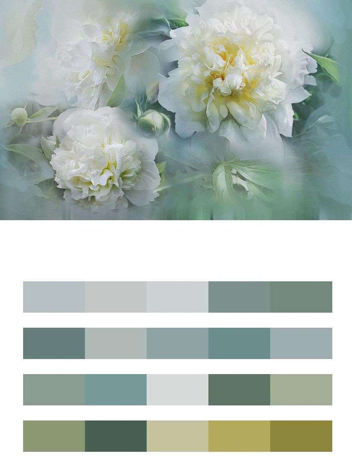 Пион 3д в дымке  13-240