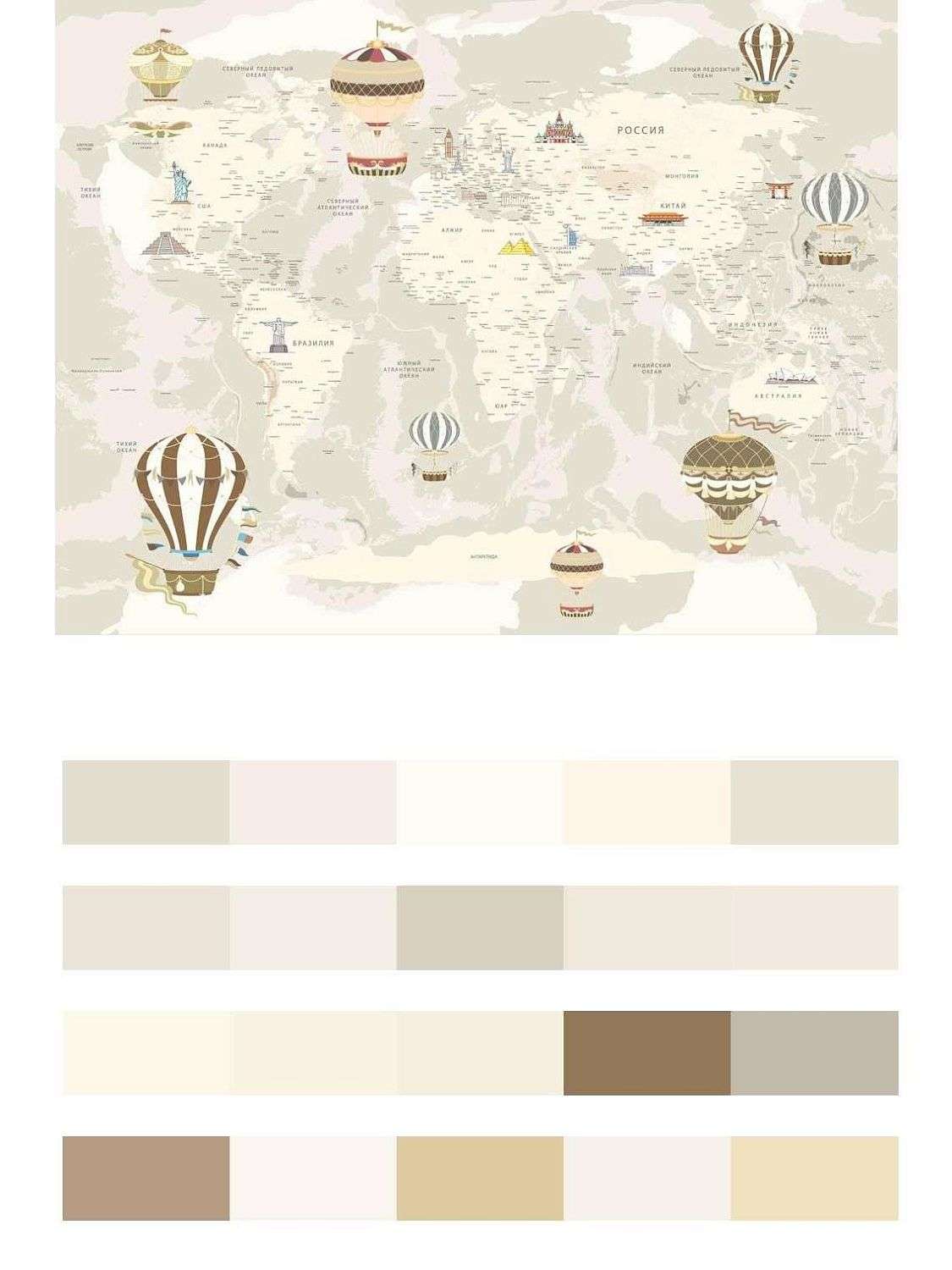 Карта мира с надписями  12-1316