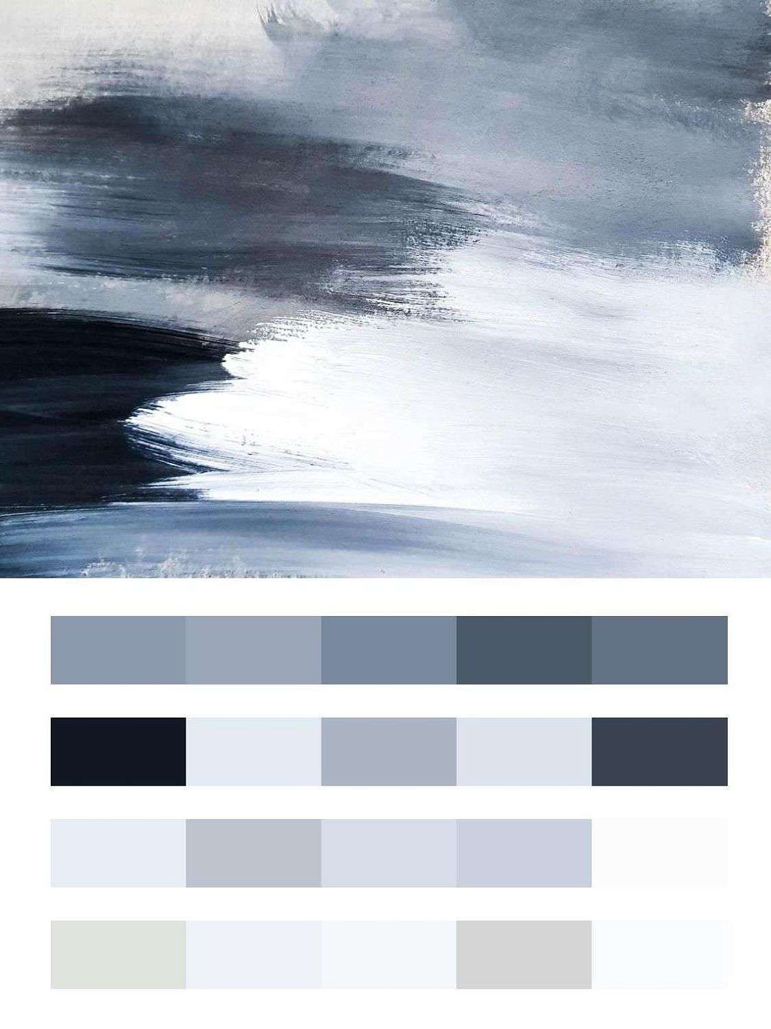 Сине-голубая акварель  9-1373