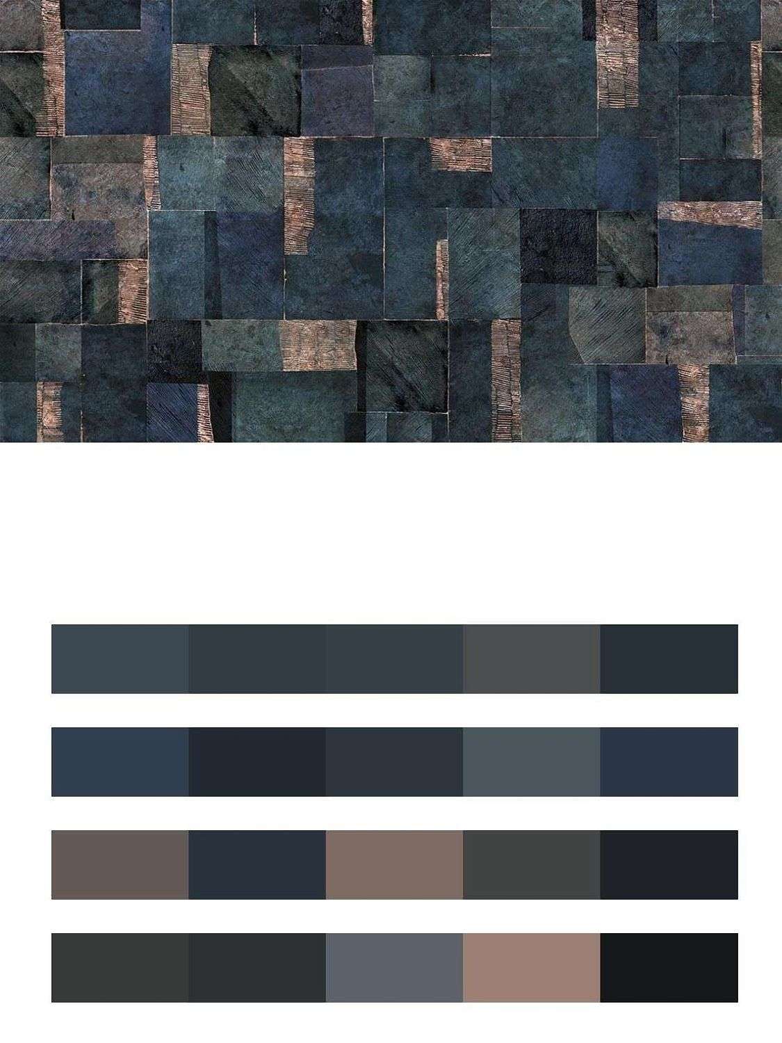 Синие геометрические узоры  9-1239