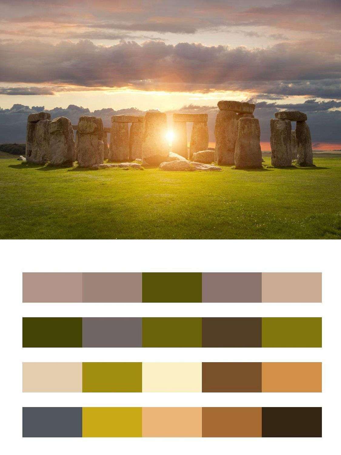 Англия стоунхендж на закате  9-607