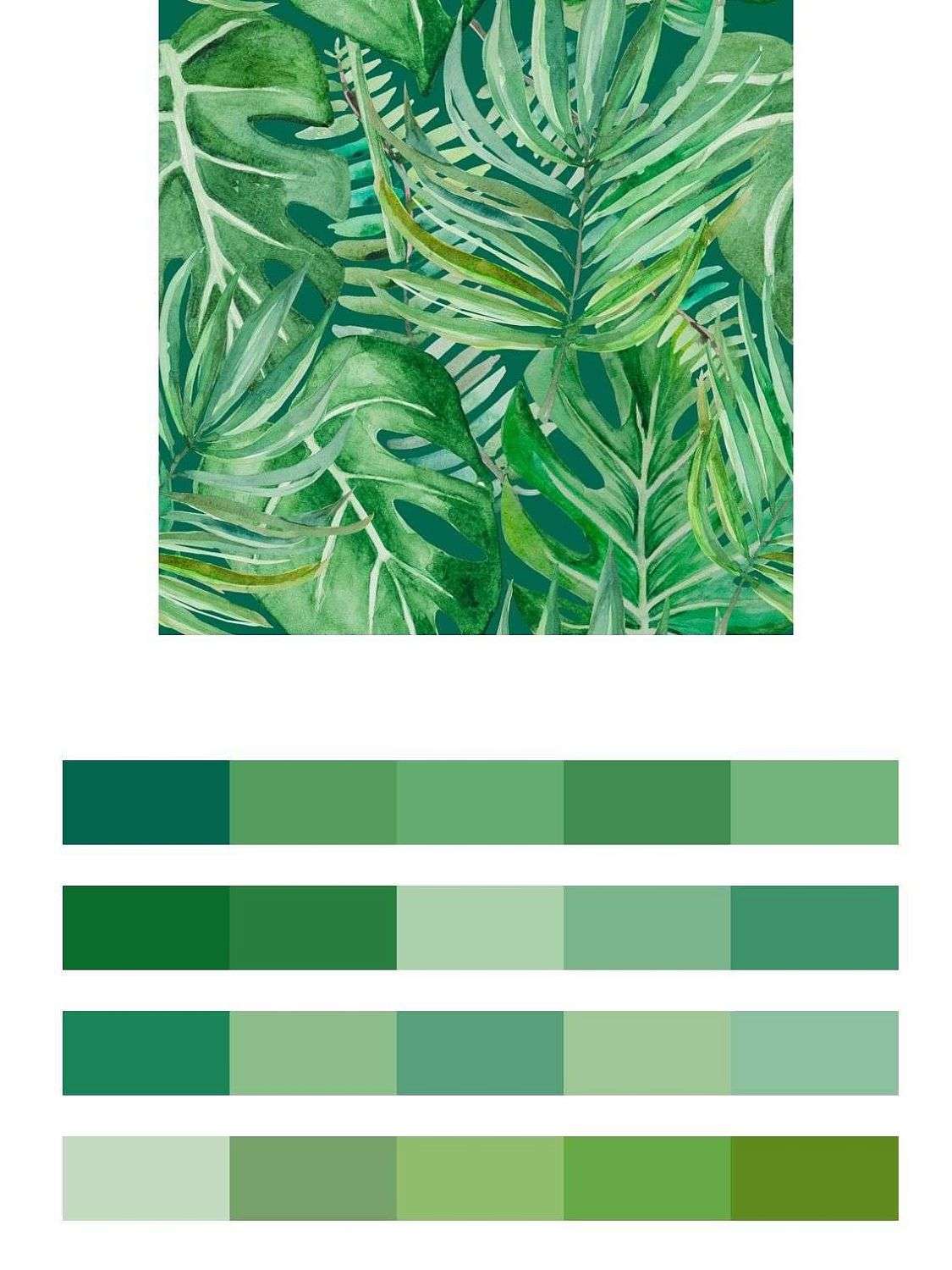 Листья монстеры и папоротника  9-991