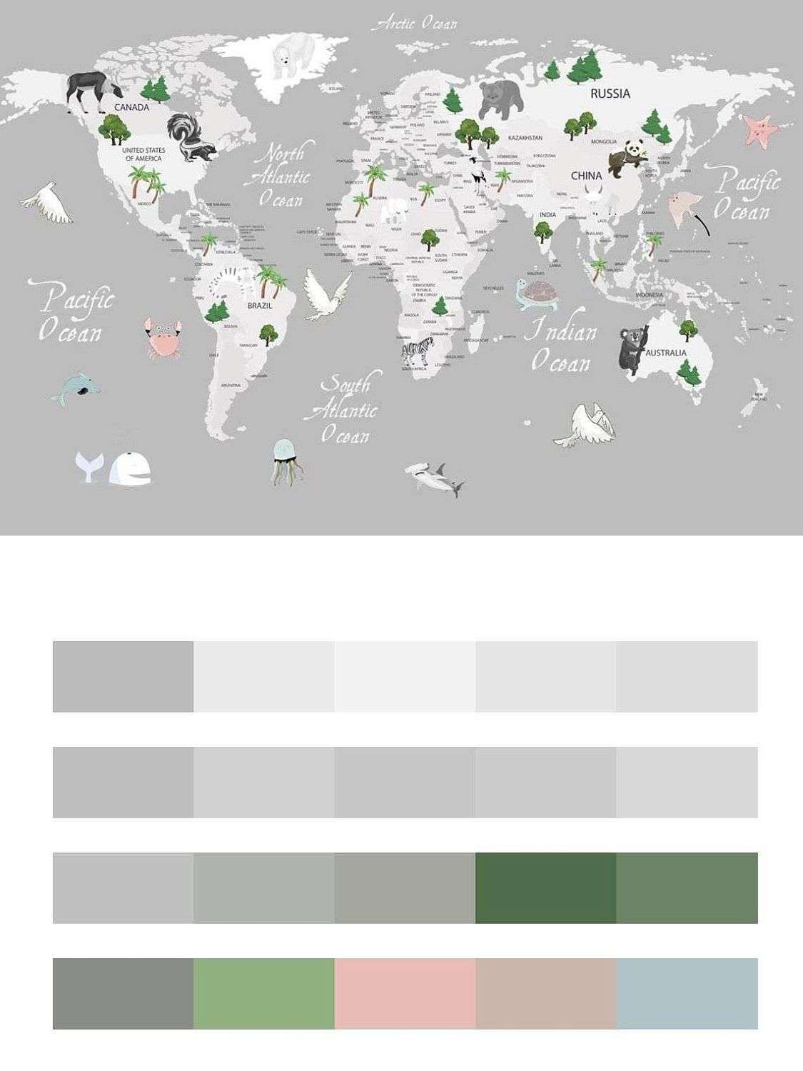 Карта серая  12-775