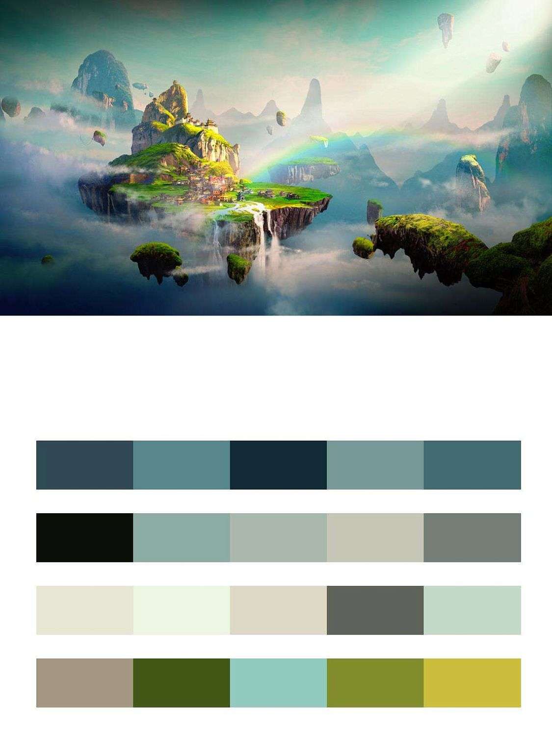 3д парящие горы  9-036