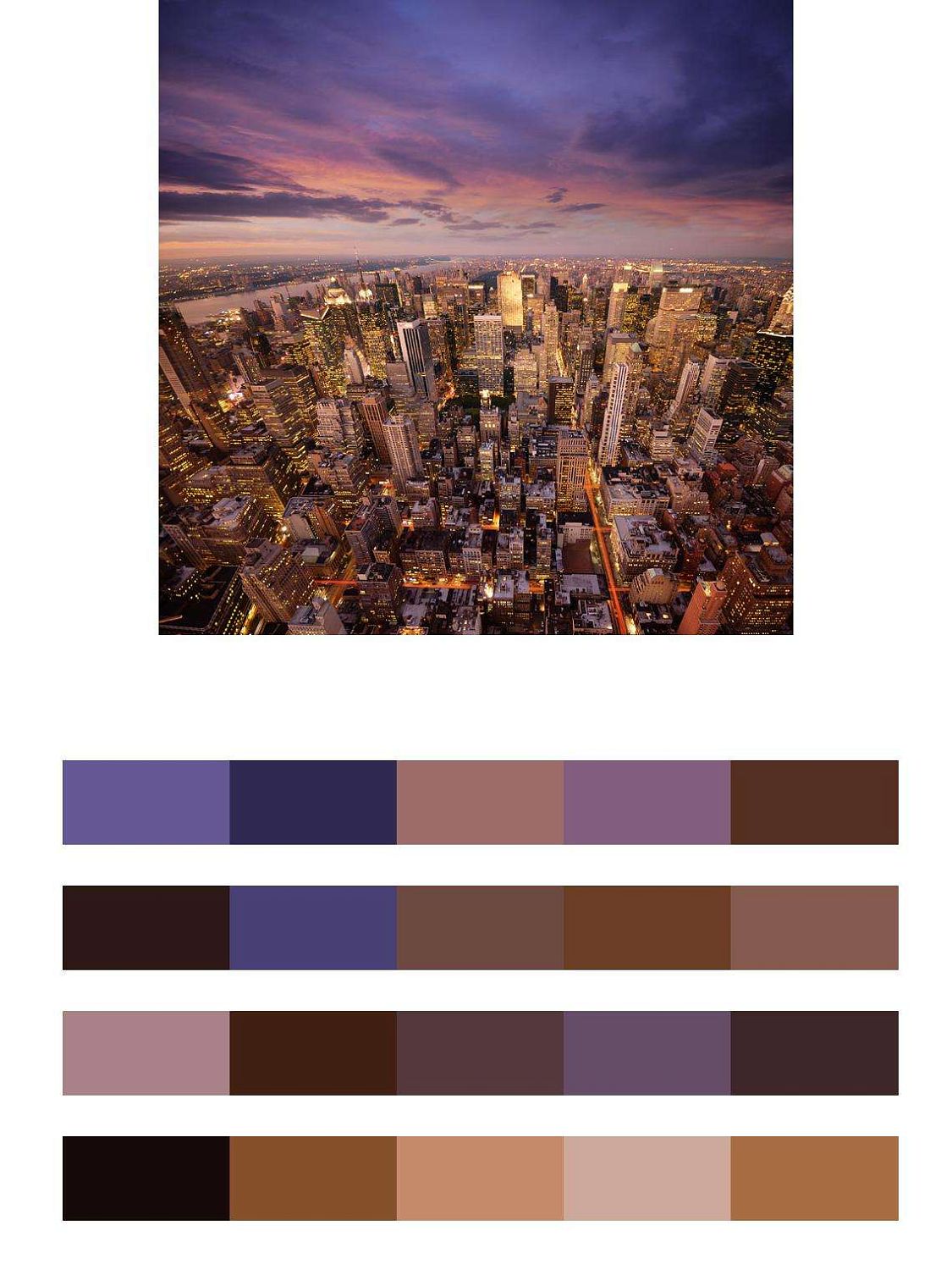 Нью Йорк вид сверху на ночной город  9-802