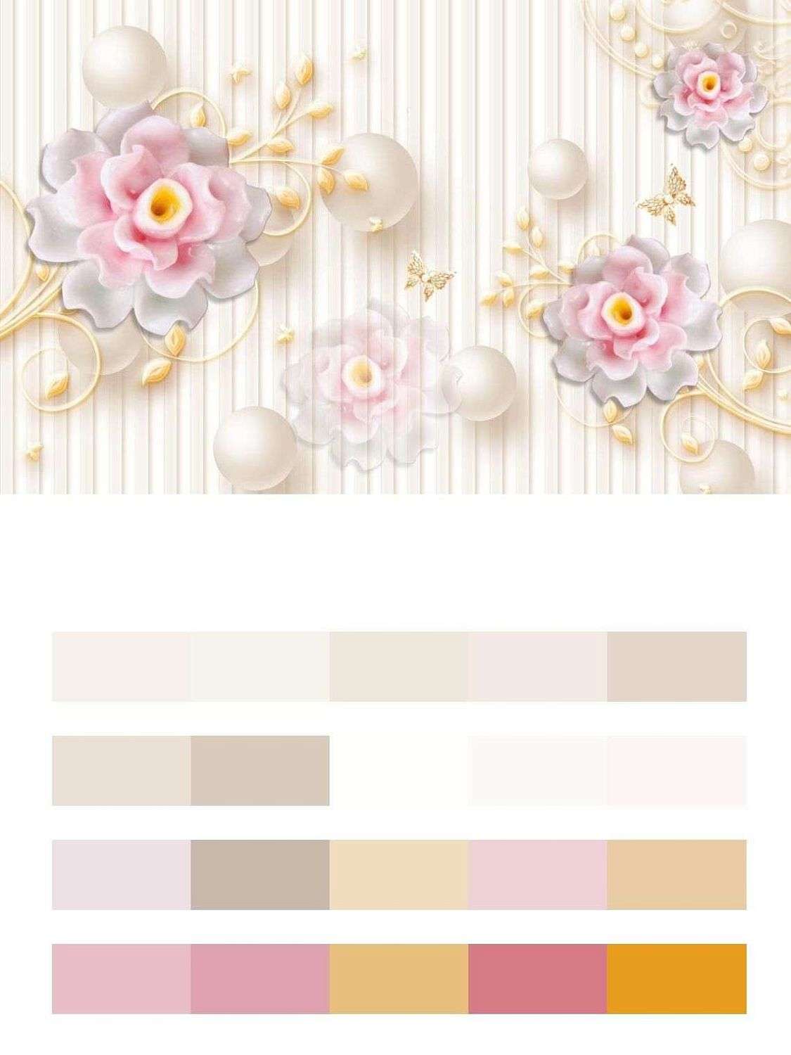 3д цветы на полосках  10-669