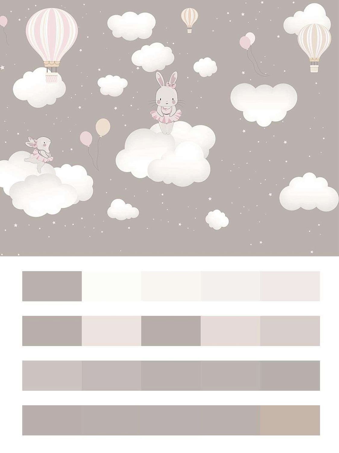 Зайки милые на облаках  12-1477