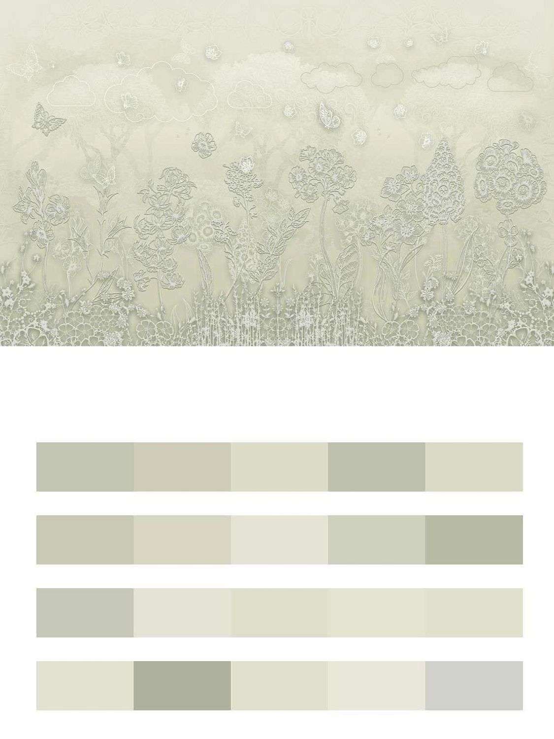 Зеленое поле с цветами  13-120