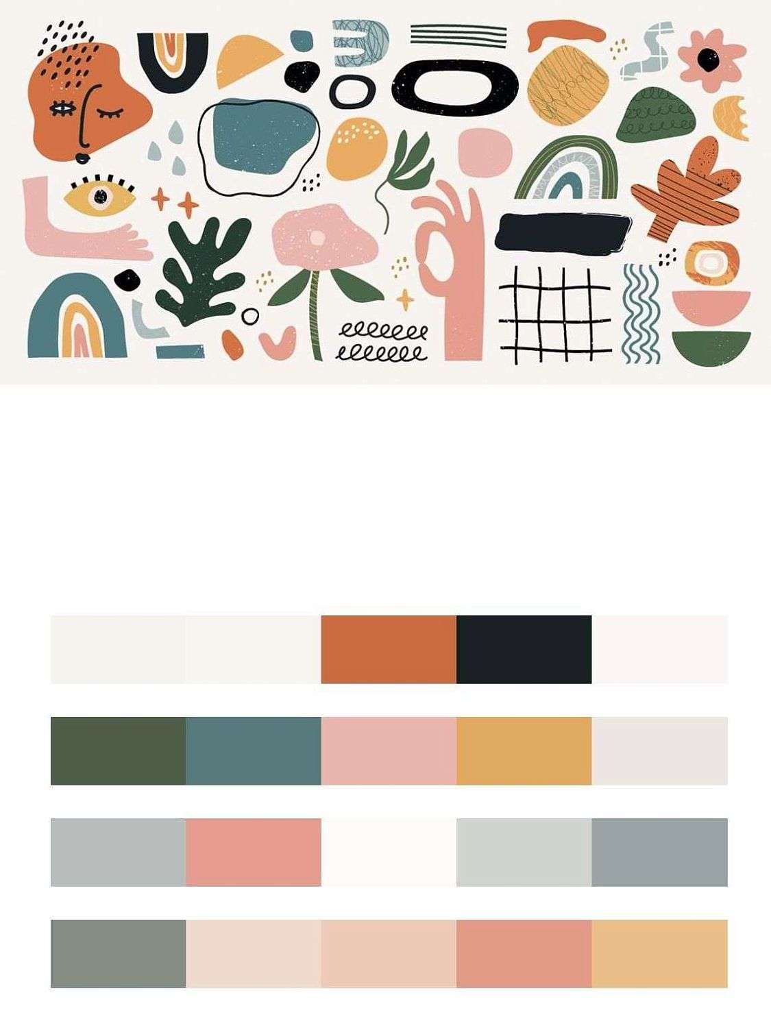 Абстракция с цветами  9-1124