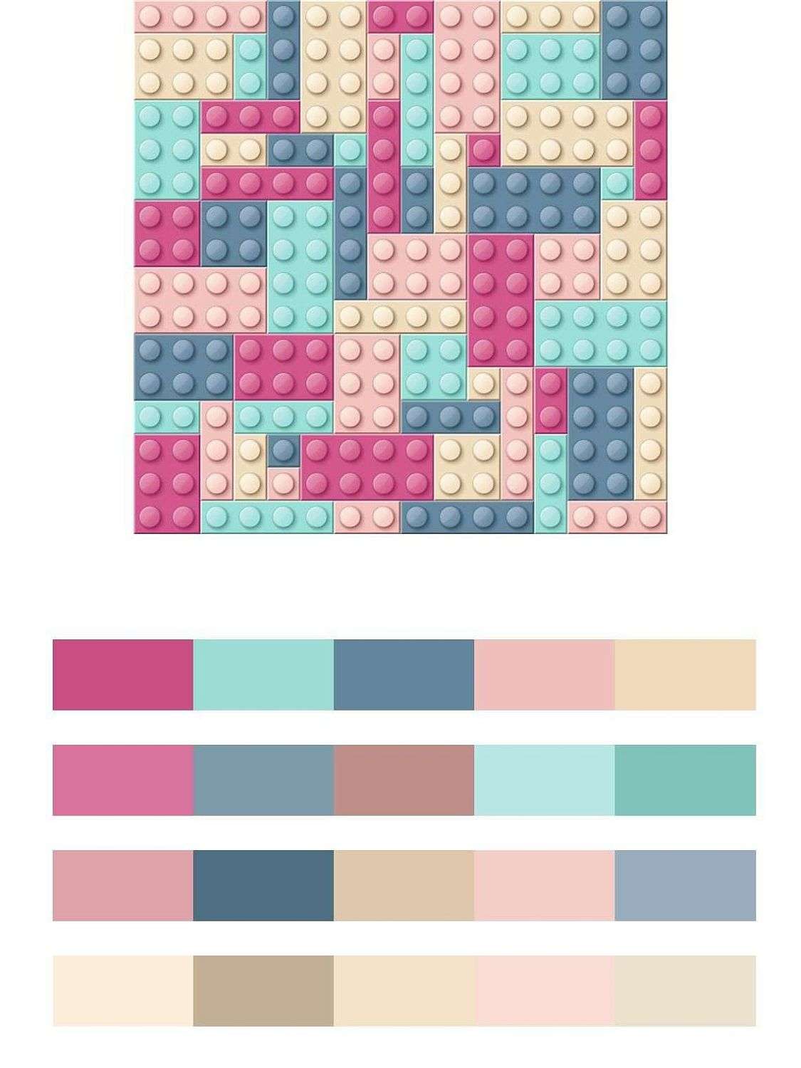 Лего в розовом цвете  12-1360