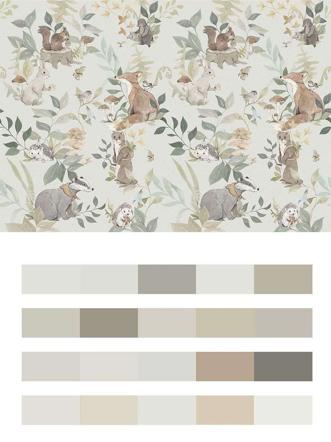 в детскую паттерн с животными    9-1874