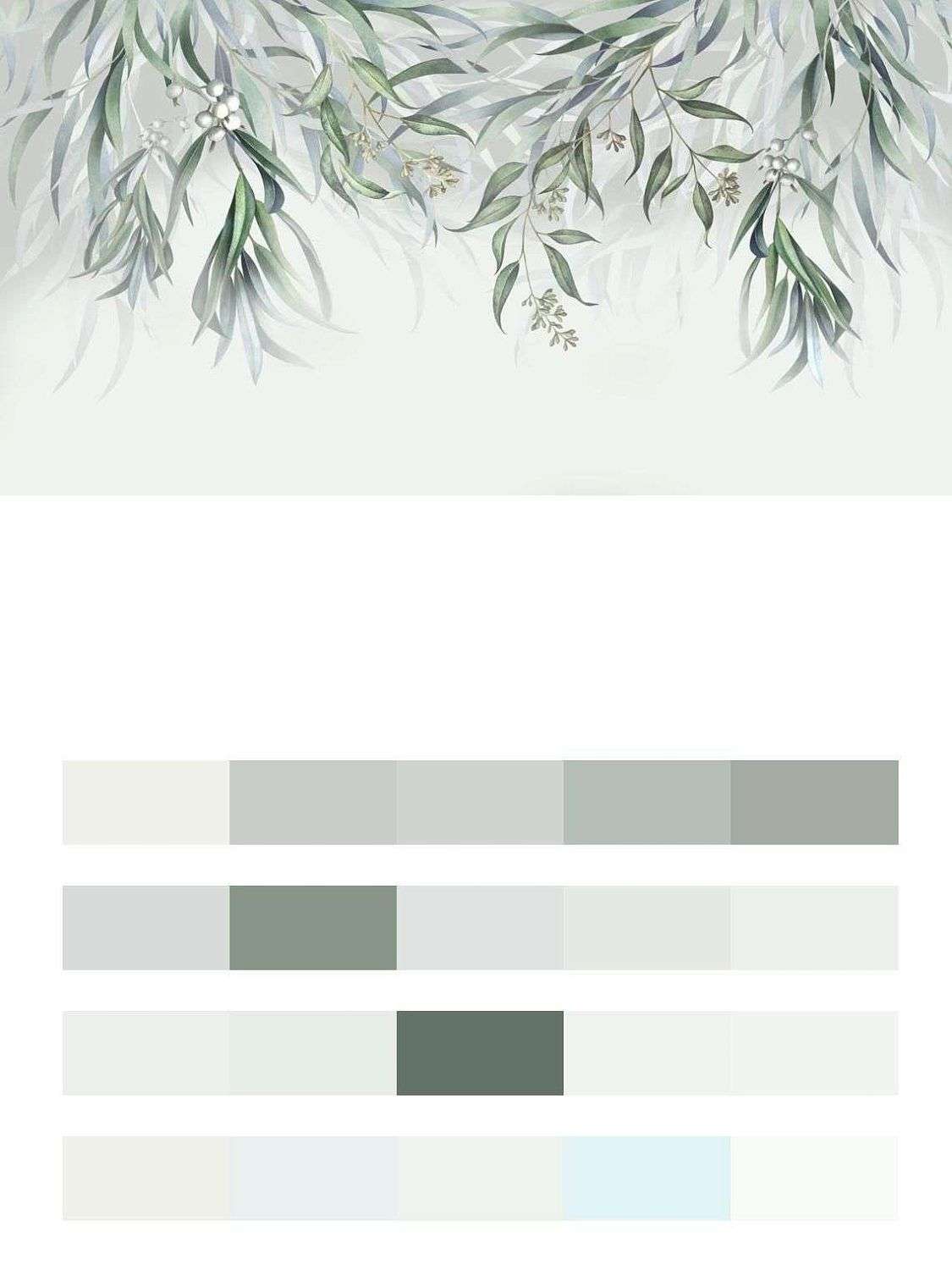 Зеленые листья сверху  13-507