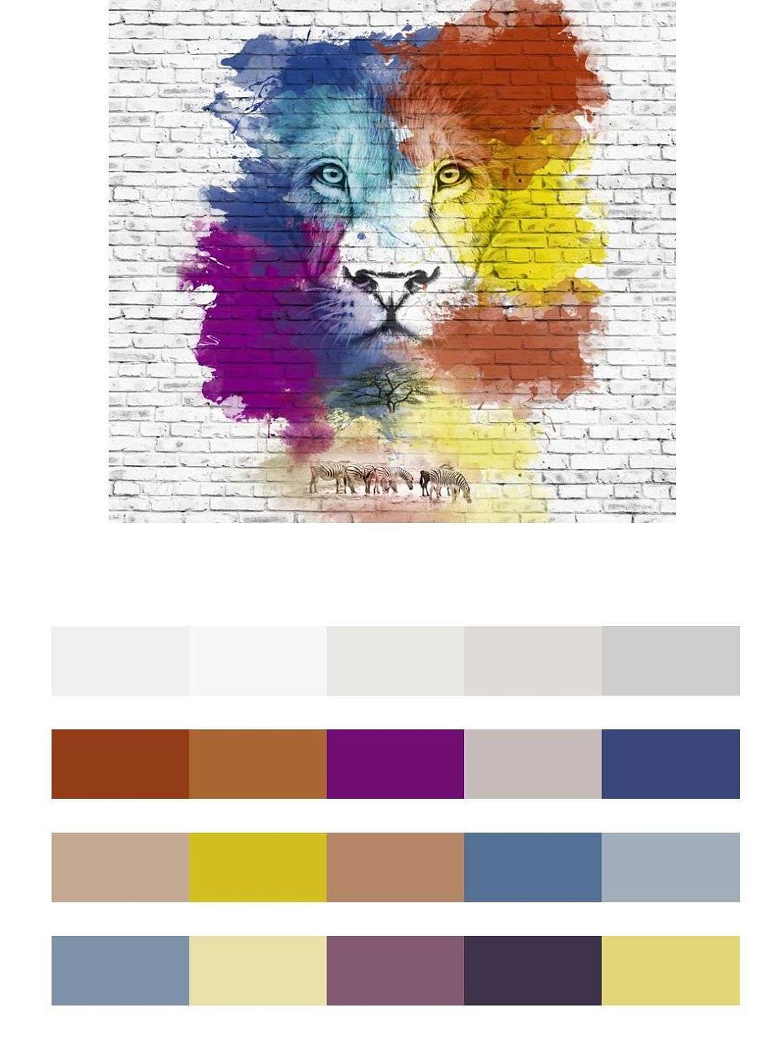 Лев абстракция  12-905