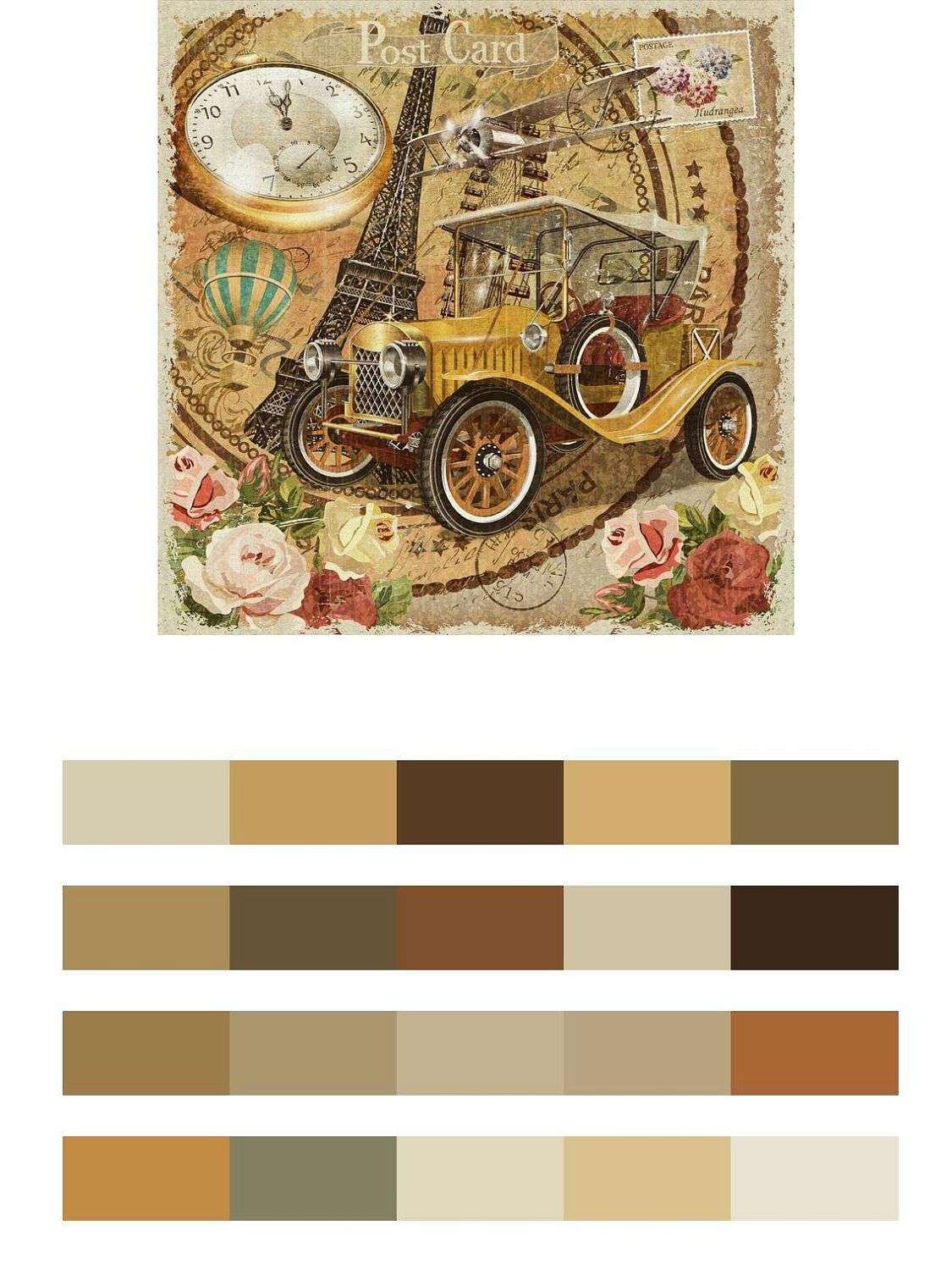 Париж винтажная марка  9-287